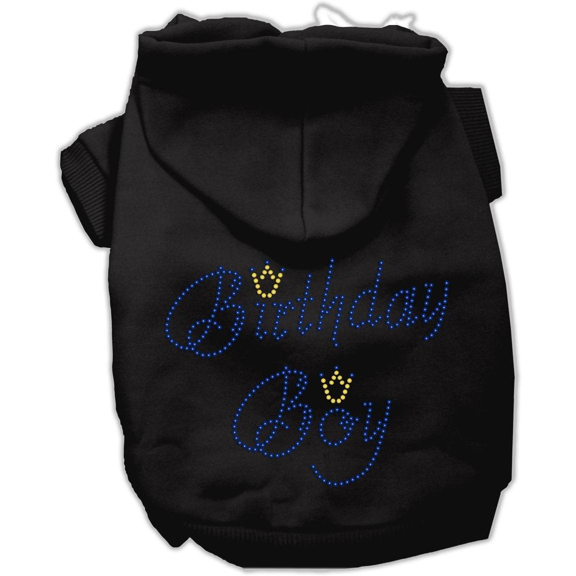 Mirage Pet Products 16-Inch Birthday Boy Hoodies, X-Large, Black