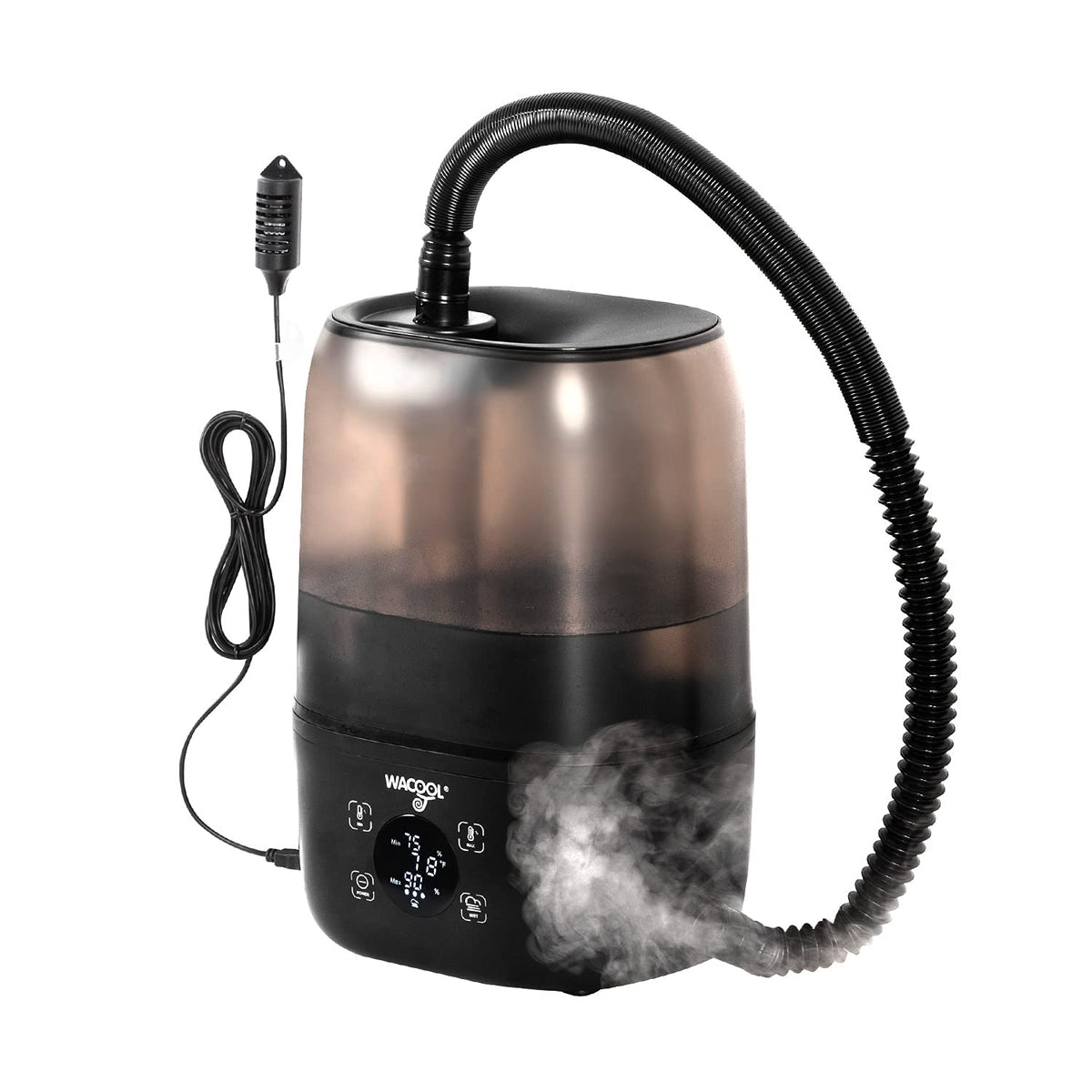 Wacool Reptile Fogger With Humidity Controller, 4L Large Tank Reptile Humidifier With Humidistat & Extended Hose, Automatic Terr