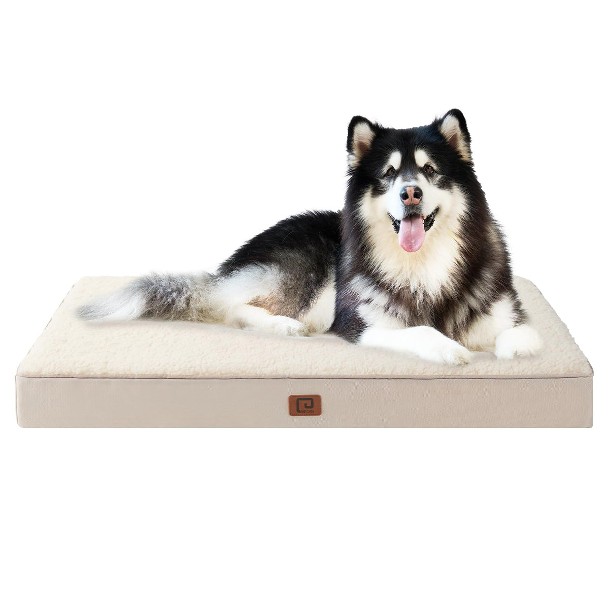 Eheyciga Orthopedic Xxl Dog Beds For Jumbo Dogs With Removable Washable Cover For Crate, Camel, 47X29