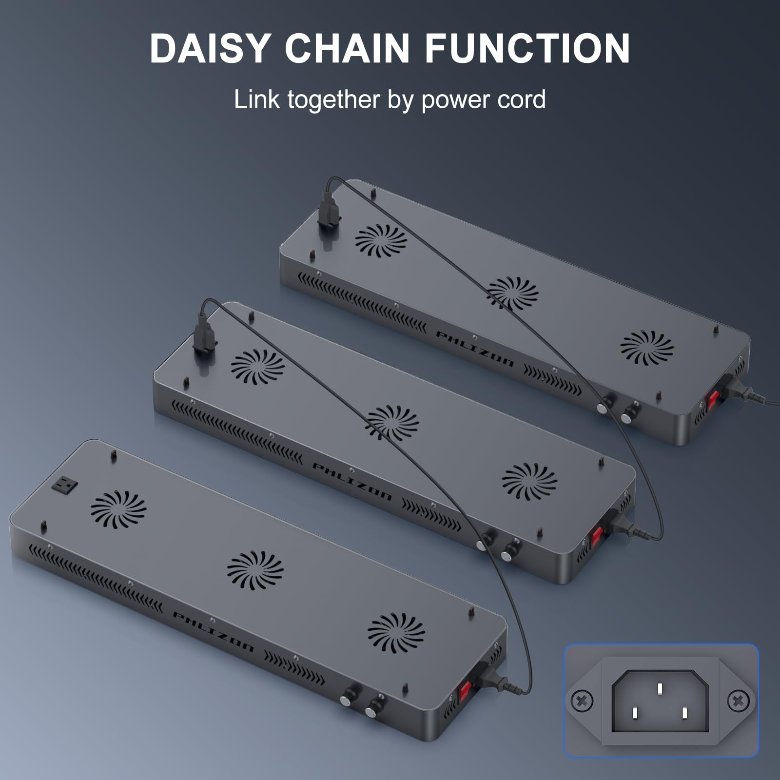 Phlizon 300W Dimmable Full Spectrum Aquarium LED Light Fish Tank Light with Daisy Chain Function for Saltwater Freshwater Coral