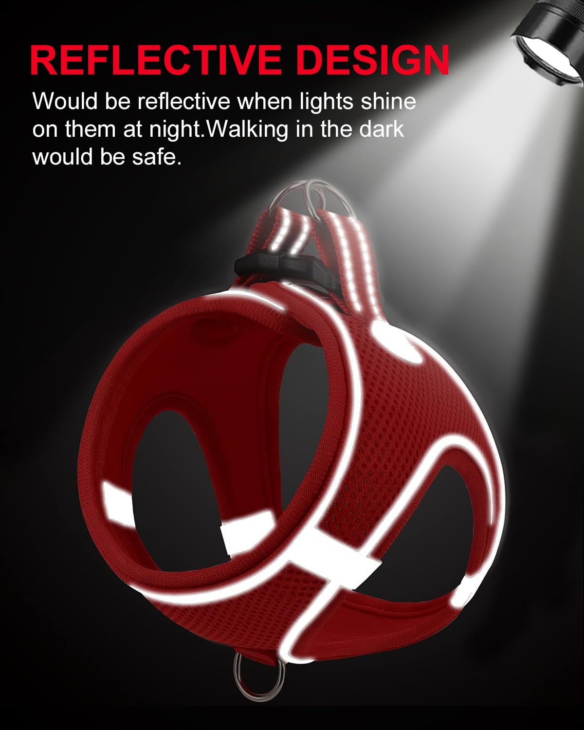 Joytale Step In Dog Harness,12 Colors,Breathable Mesh Vest Harness,Reflective Soft Padded Harnesses For Small And Medium Dogs,Re