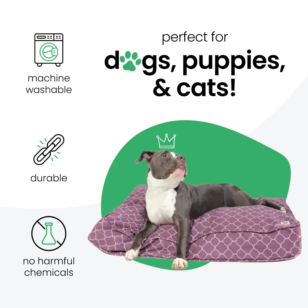 Molly Mutt Medium To Large Dog Bed Cover - Royals Print - Measures 27   X36   X5 - 100% Cotton - Durable - Breathable - Sustaina