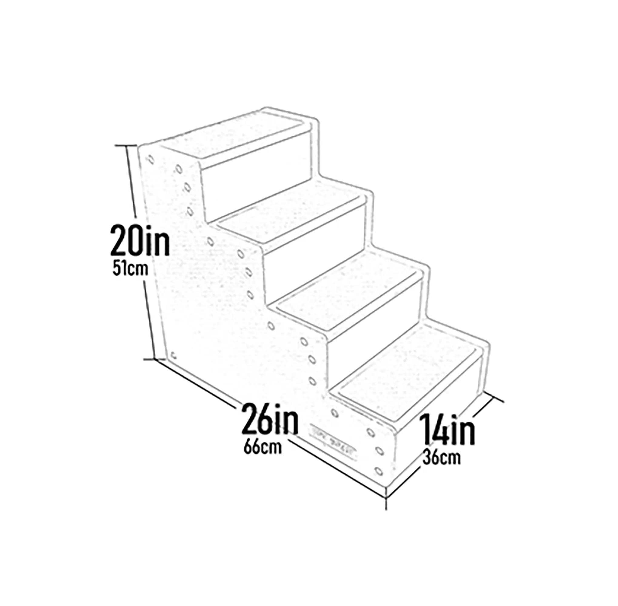 Pet Gear Pet Step Iv Pet Stairs For Small Dogs And Cats Up To 50 Pounds, Lightweight, Easy Assembly (No Tools Required) - Available In 2 Models, 2 Colors