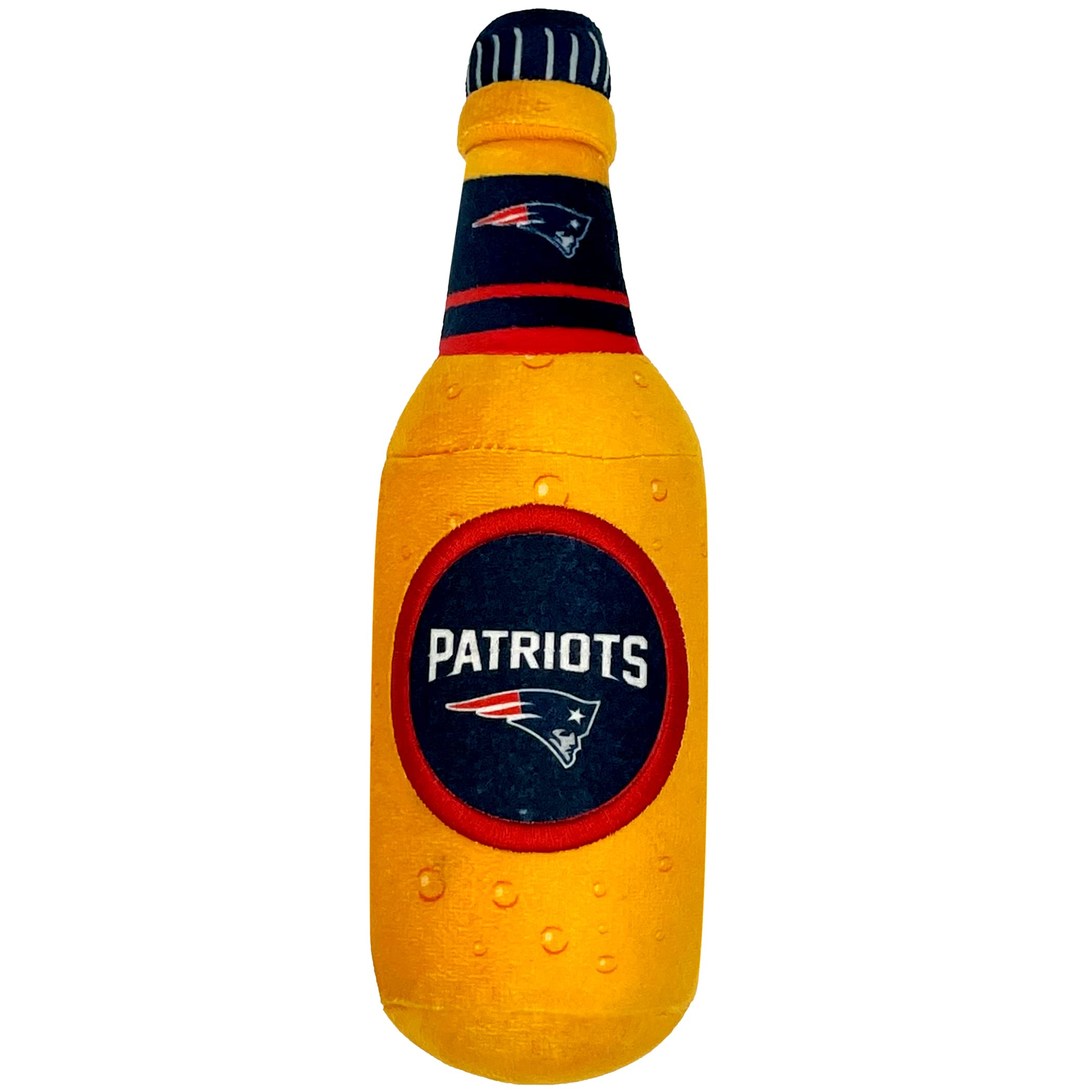 Pets First Nfl New England Patriots Beer Bottle Plush Dog & Cat Squeak Toy - Cutest Stadium Soda Bottle Snack Plush Toy For Dogs