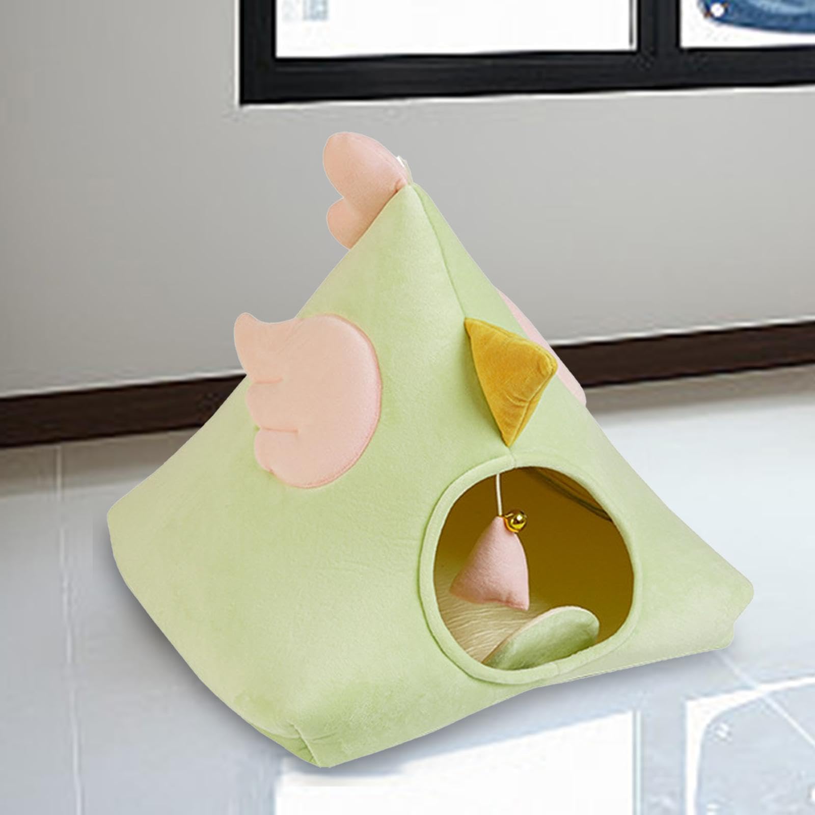 APIRILY Semi Enclosed Pet Cat Nest for Cats or Small Dogs Cat Bed Cave for Cats Green | Pet Supplies | Cat Supplies | Beds