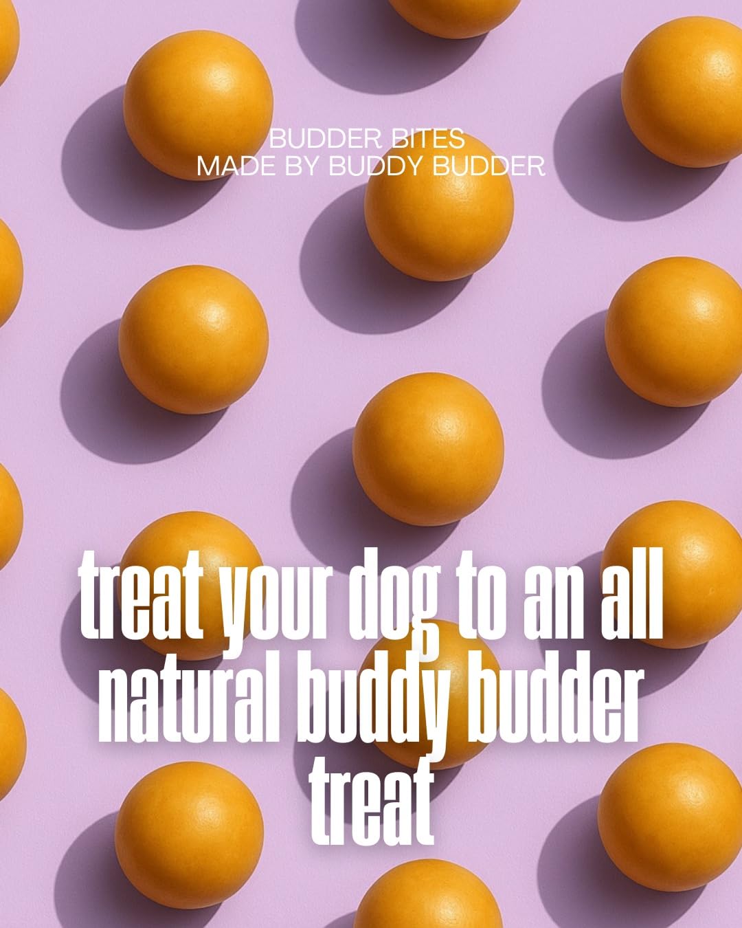 BUDDY BUDDER Bangin Bacon Bites, Natural Peanut Butter Dog Treats with Bacon Flavor, Soft Peanut Butter Ball Treat or Use to Hid