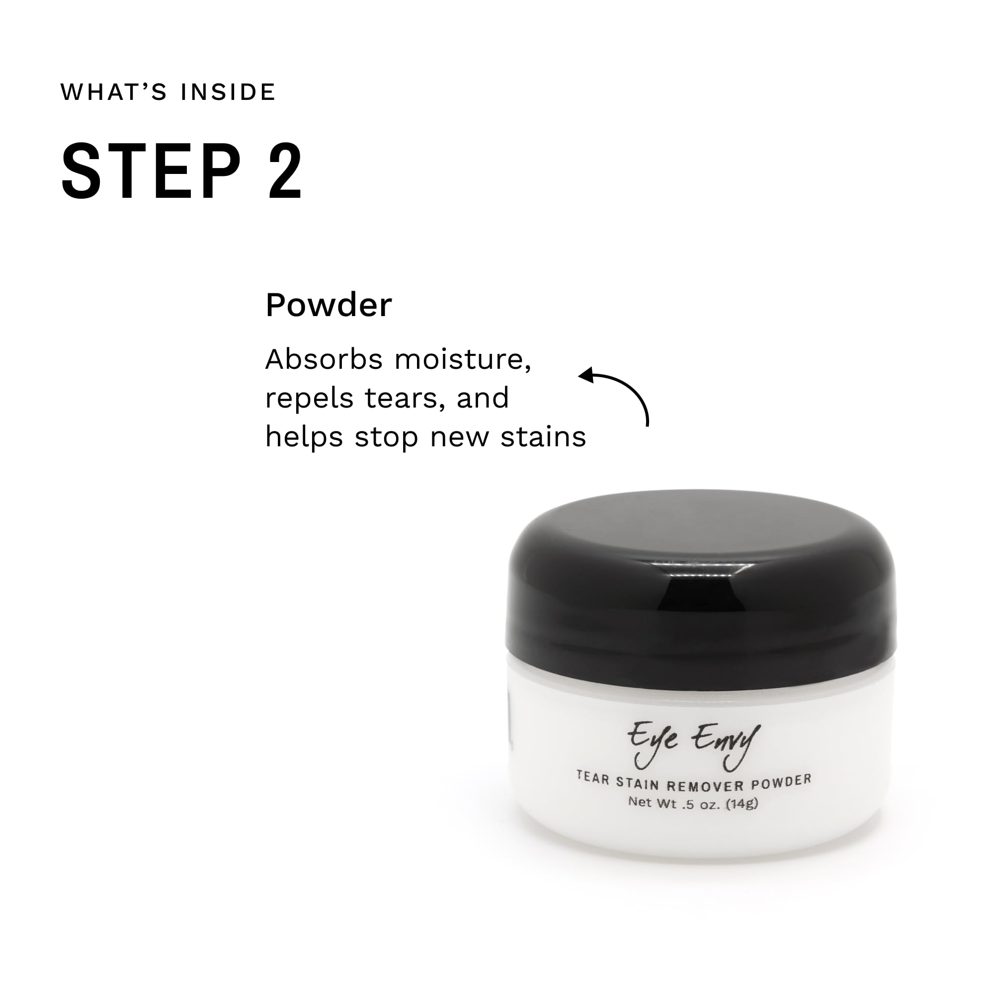 Eye Envy Dog Tear Stain Remover Starter Kit. 100% Natural, Safe. Contains: Stain Solution, Applicator Pads, and Stain Powder. Te