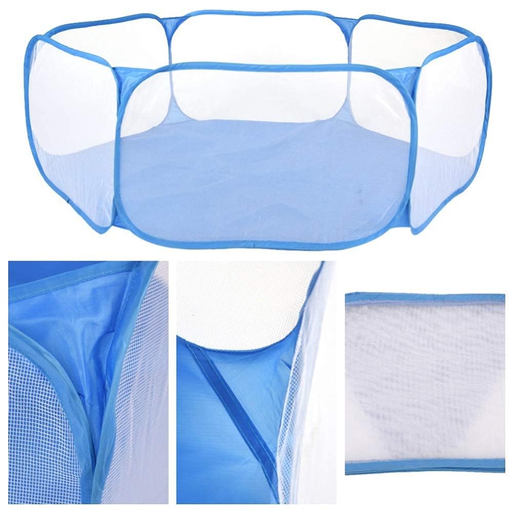 Hamster Foldable Exercise Playpen, Breathable And Transparent Pet Playpen, Indoor/Outdoor Cage Small Animal Fence For Syrian Ham