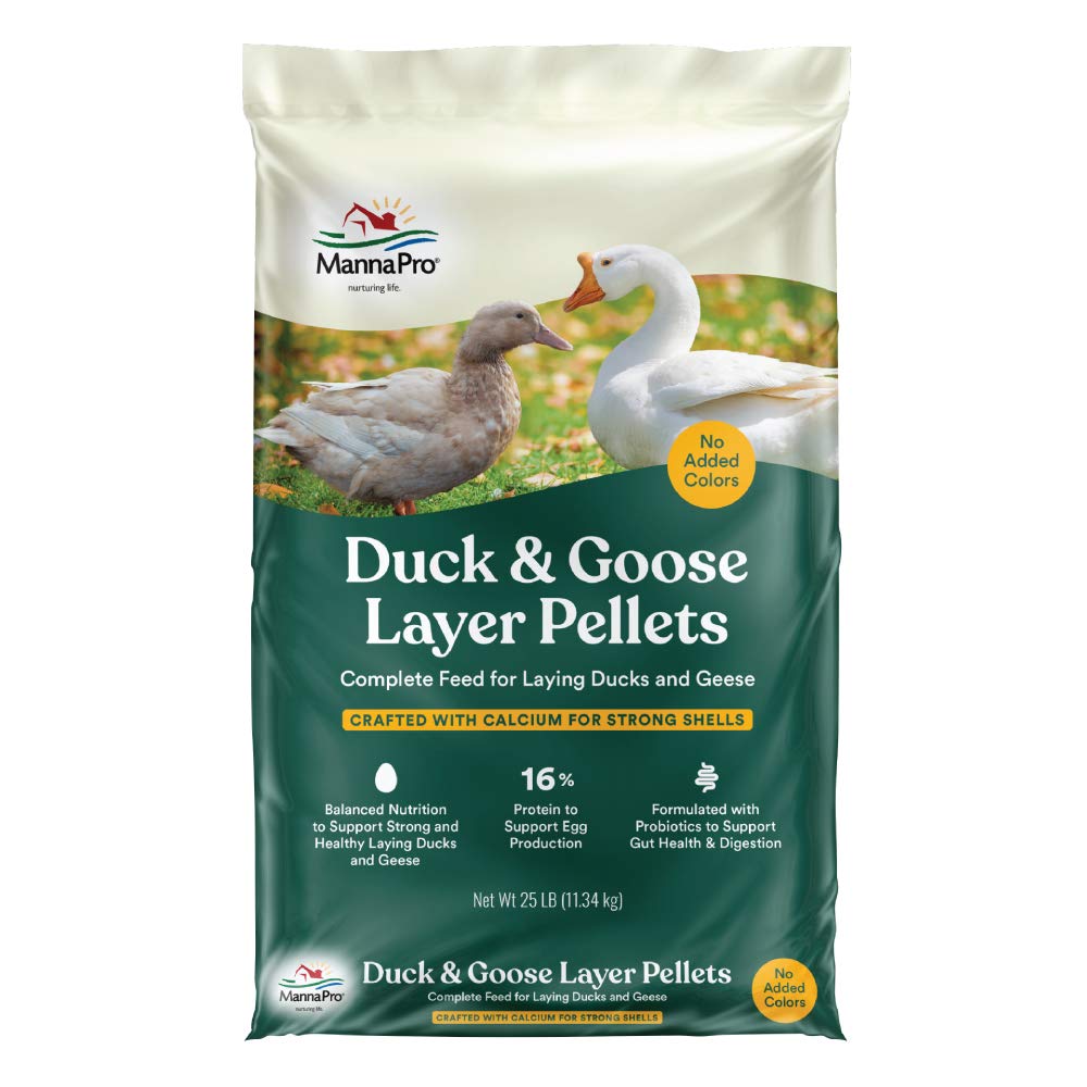 Manna Pro Duck Layer Pellet, High Protein for Increased Egg Production, Formulated with Probiotics to Support Healthy Digestion,