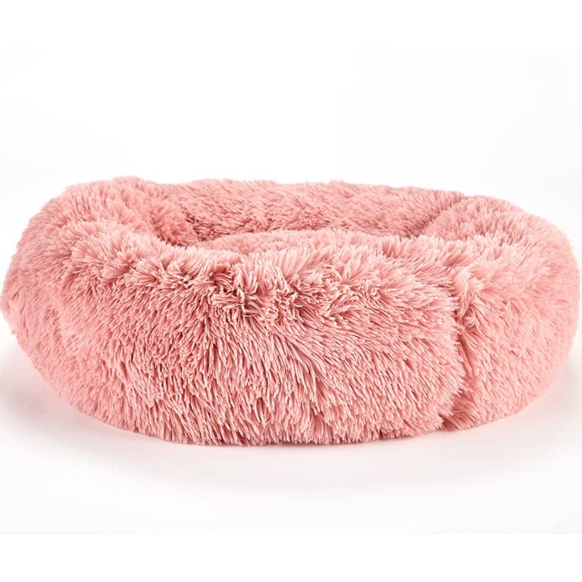 The Lakeside Collection Plush Donut Pet Beds Pink
