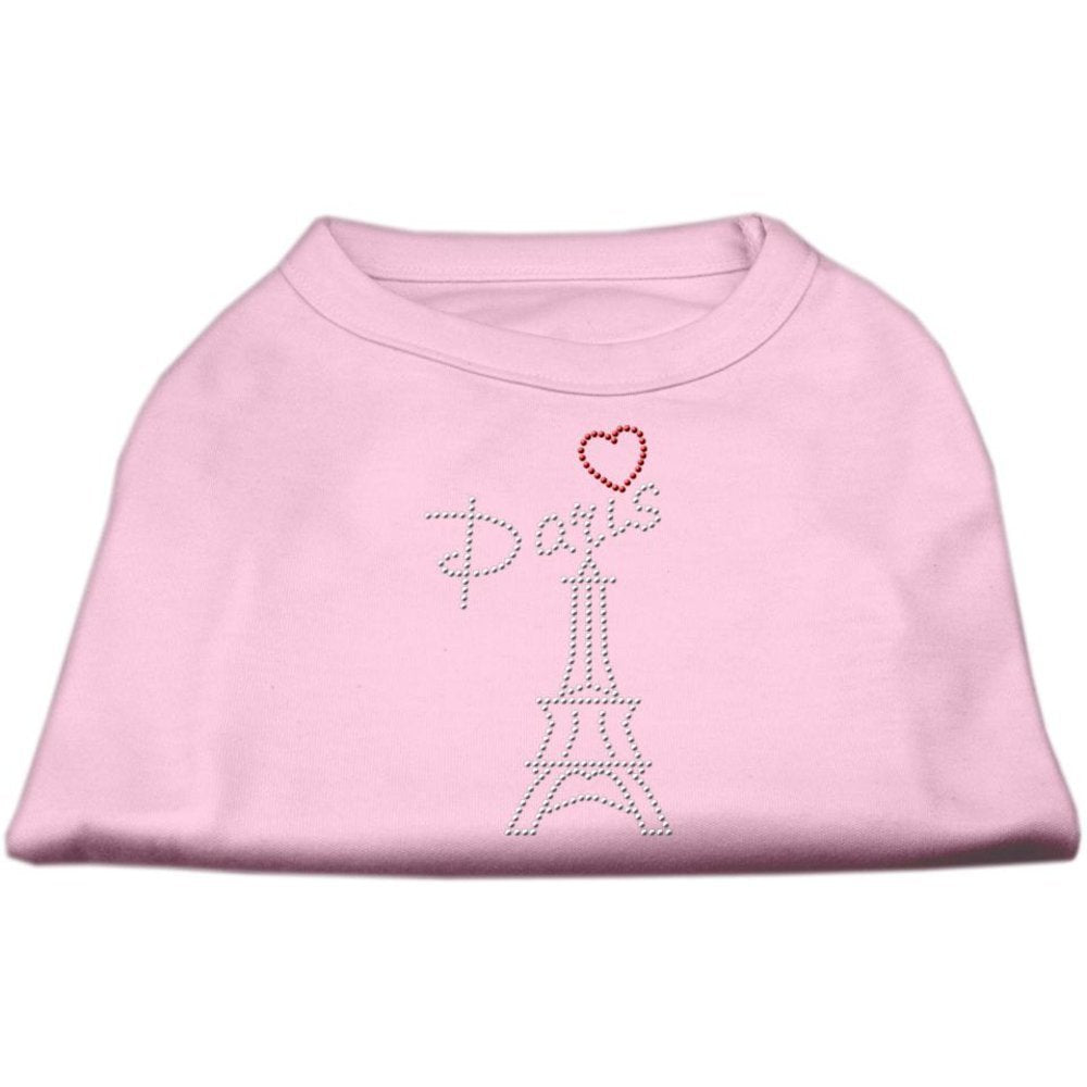 Pet Dog & Cat Shirt Rhinestone, &quot;Paris&quot; Light Pink XS (0-3 lbs.)