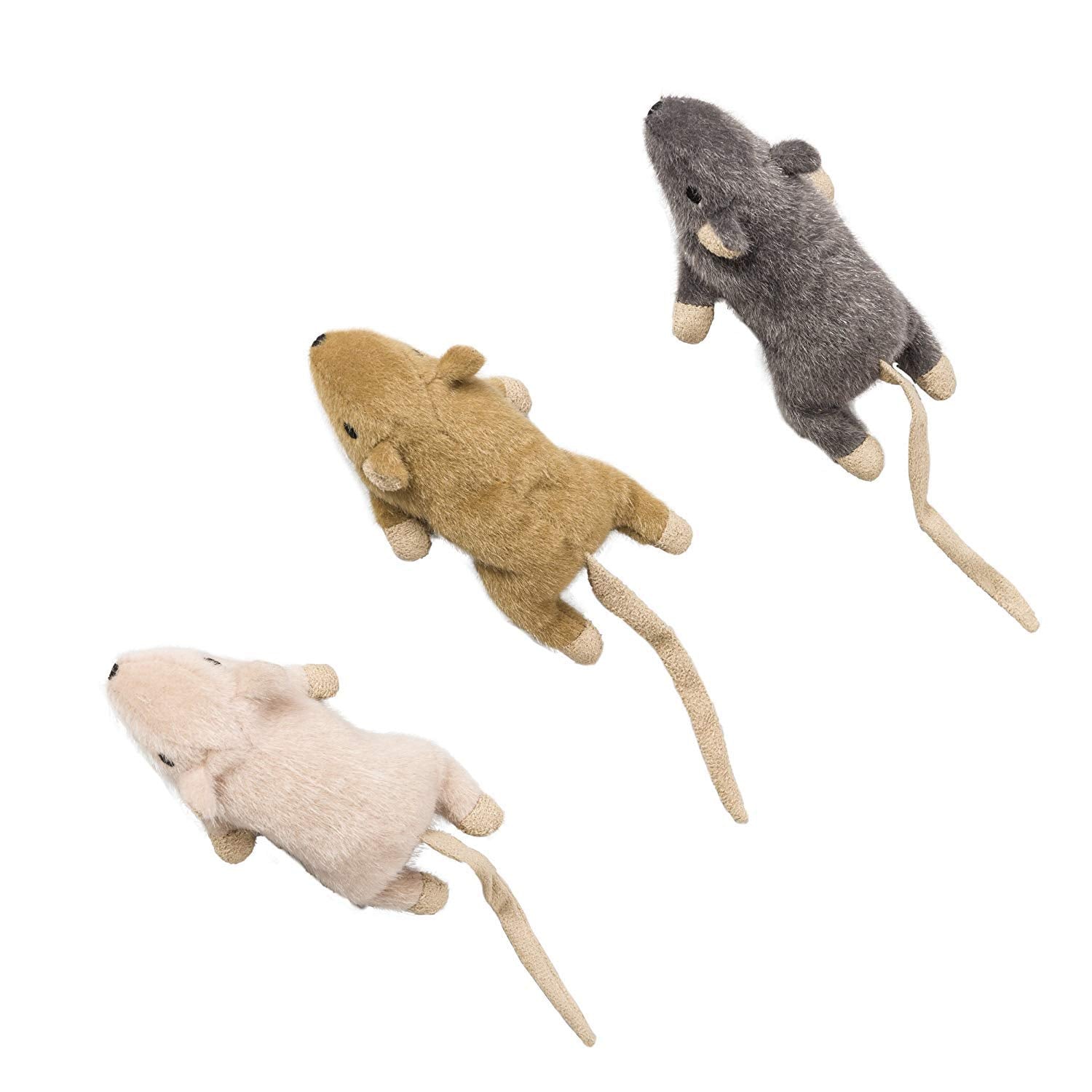 Spot 52084 3.5' Wool Mouse Willie With Catnip Cat Toy Assorted Colors