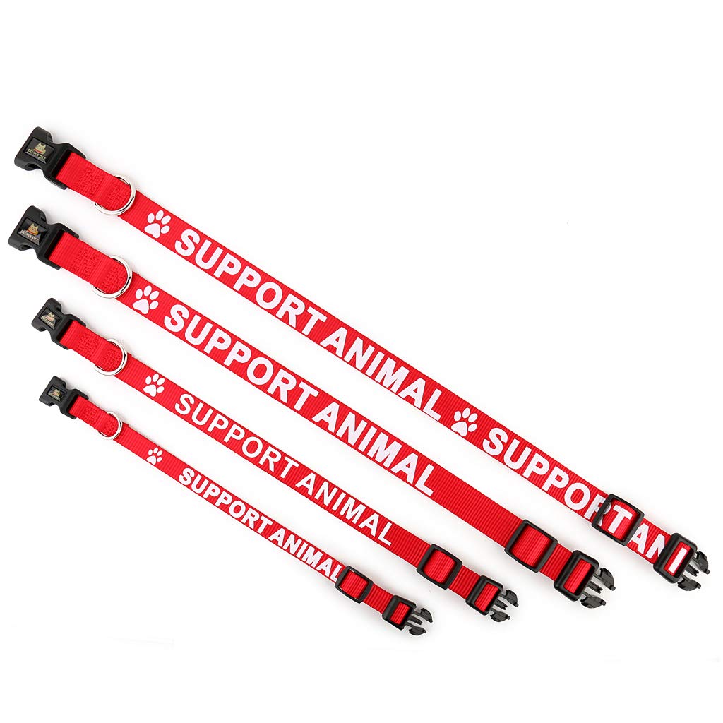 Plutus Pet Support Animal Collar,Printed In Large Letters On Nylon Webbing,Prevents Accidents By Warning Others Of Your Dog In A