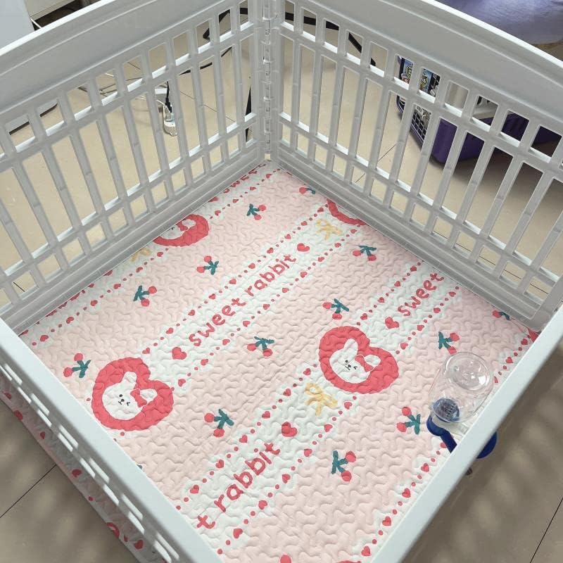 Lovely Dog Crate Mat, Anti-Slip Bottom, Waterproof Reusable Whelping Playpen Crate Reusable Washable Pet Mattress Pads, Pet Trai