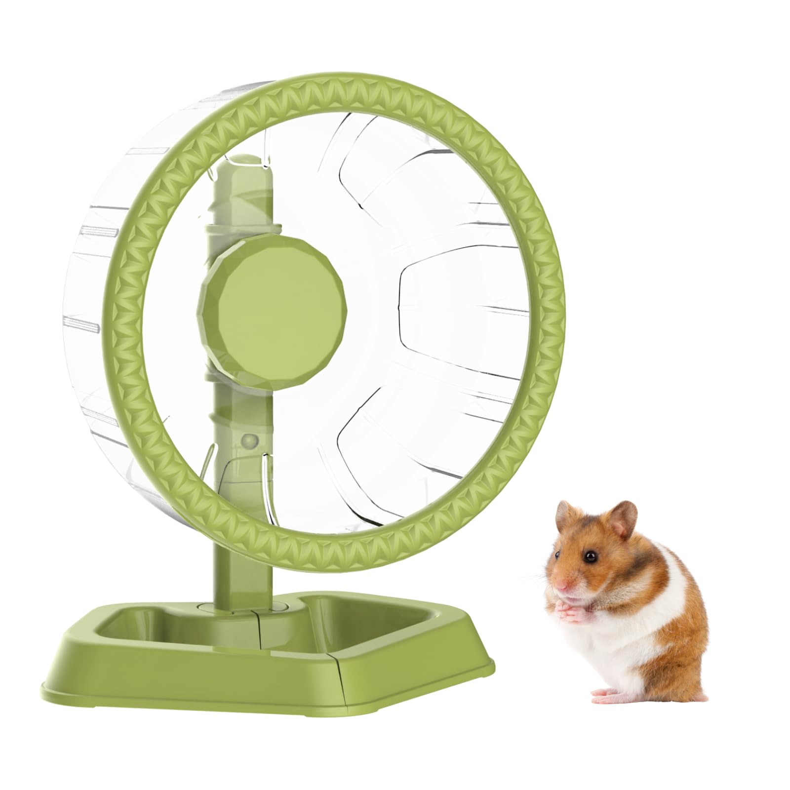 Hamster Wheel, Quiet Spinner Hamster Running Exercise Wheel with Adjustable Stand for Small Animals Syrian Dwarf Gerbils Mice (G