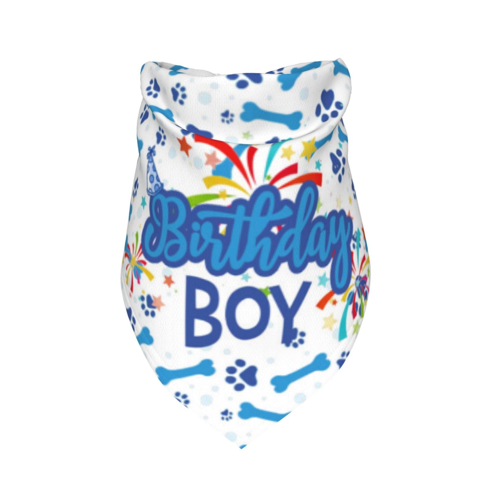 Birthday Boy Dog Bandana Scarf Triangle Bibs Pet Accessories Cat Kerchief
