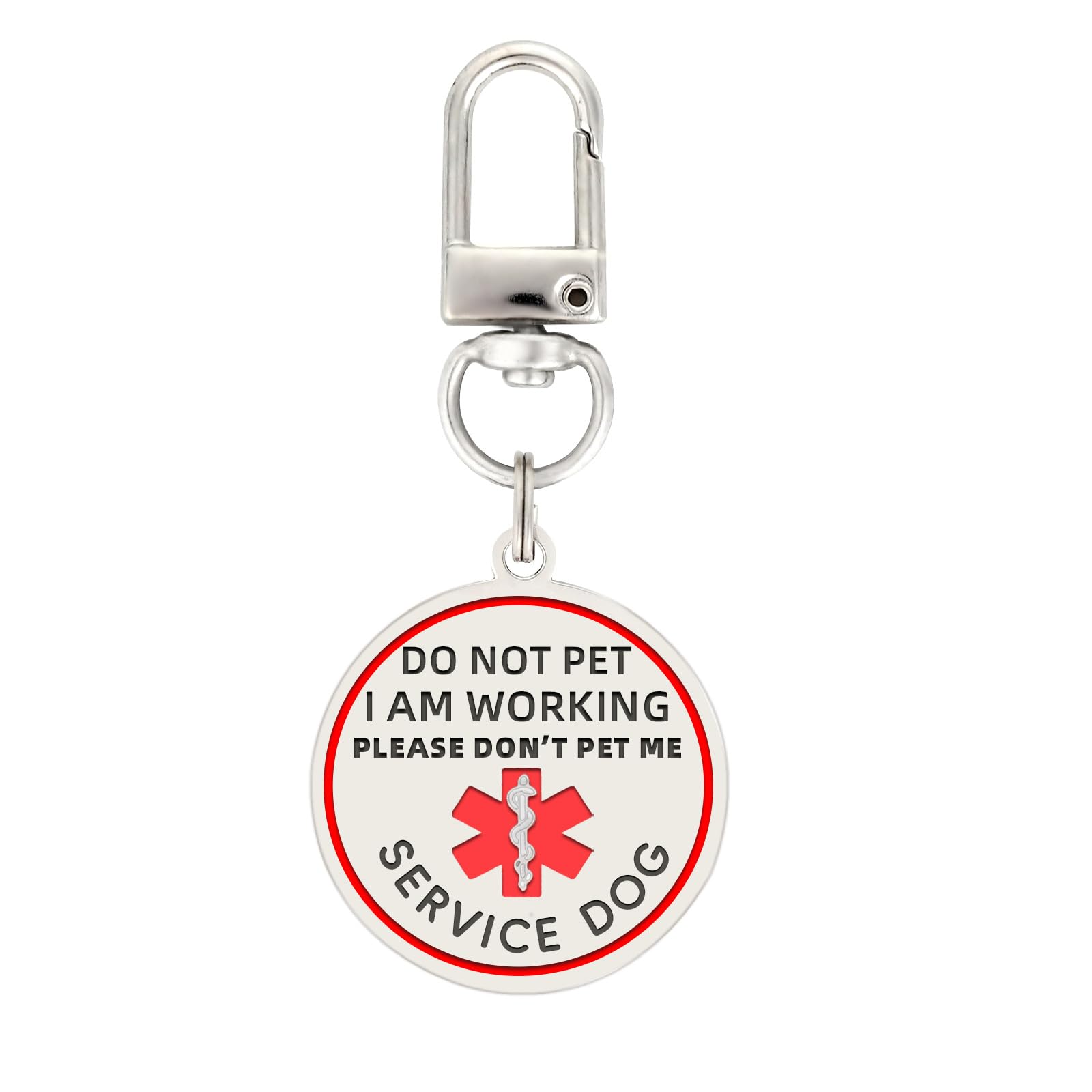 Do Not Pet Tag Easily Attach To Dog Collar, Harness, Vest (Small)