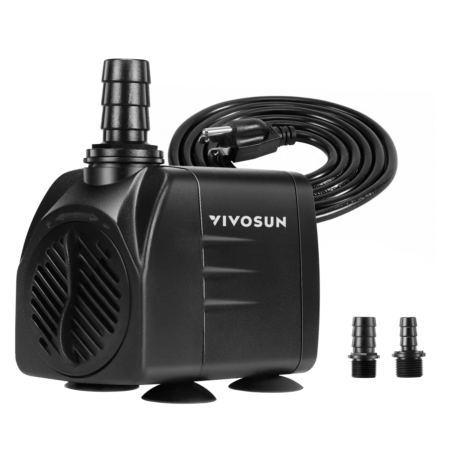VIVOSUN 480GPH Submersible Pump(1800L/H, 25W), Ultra Quiet Water Pump with 7.2ft High Lift, Fountain Pump with 5ft Power Cord, 3