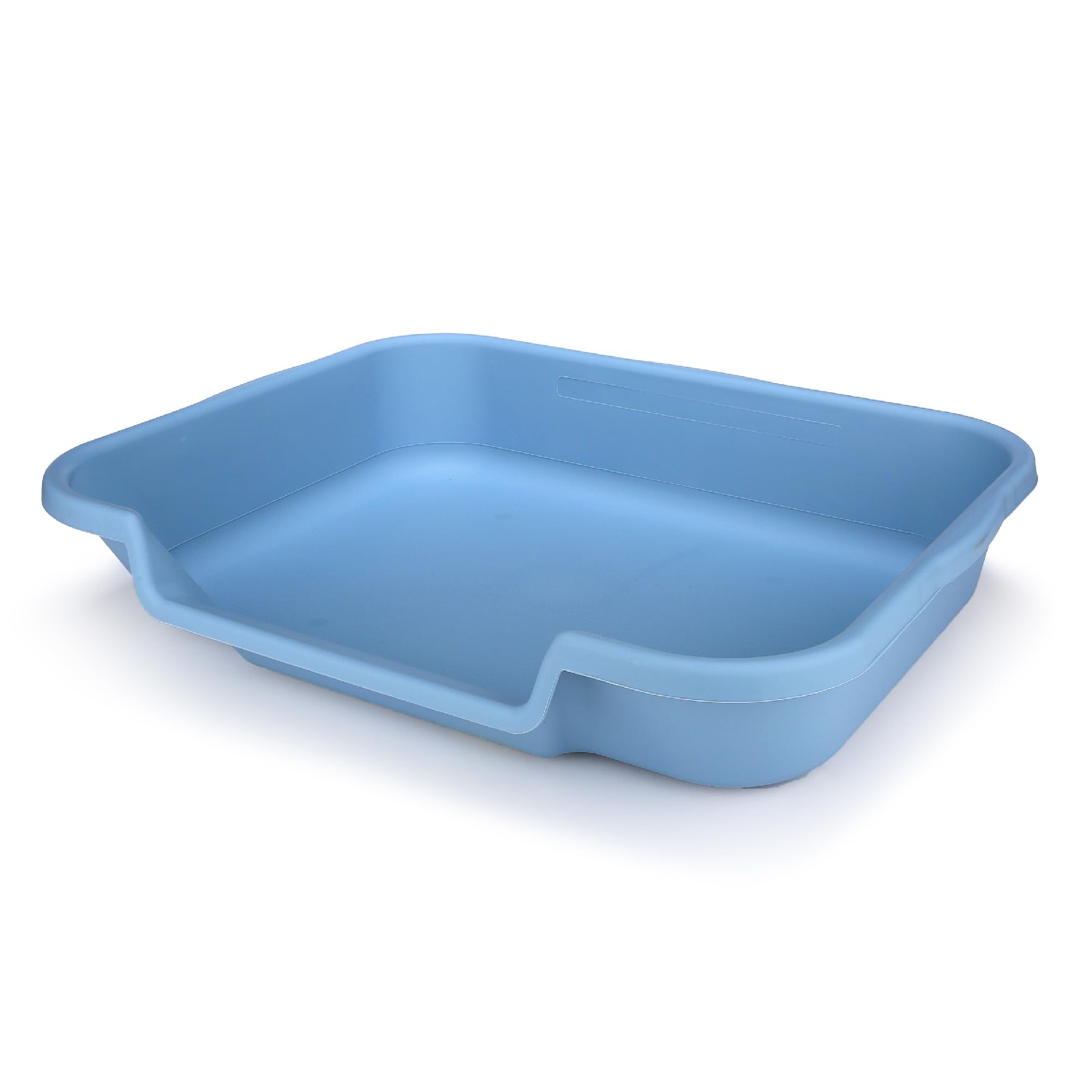 Kittygohere Senior Cat Litter Box 1 Pack, Large Blue Low Entrance Kitty Litter Box, Sized For Cats Comfort, Perfect For Senior And Arthritic Cats, Made In Usa