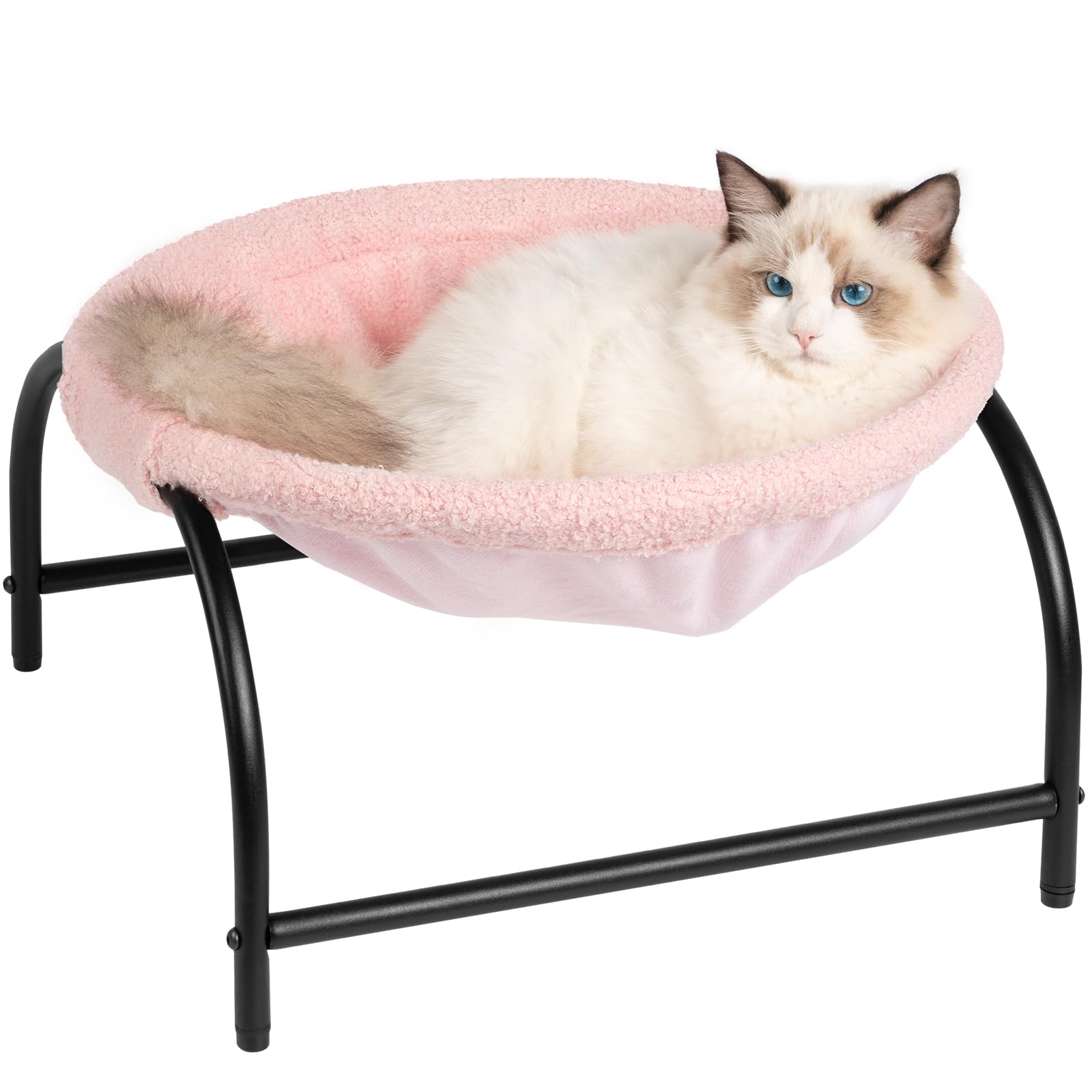 Junspow Cat Hammock Bed - Detachable, Breathable, Easy Assembly Indoors Outdoors, 16.9 In X 16.9 In X 9.5 In