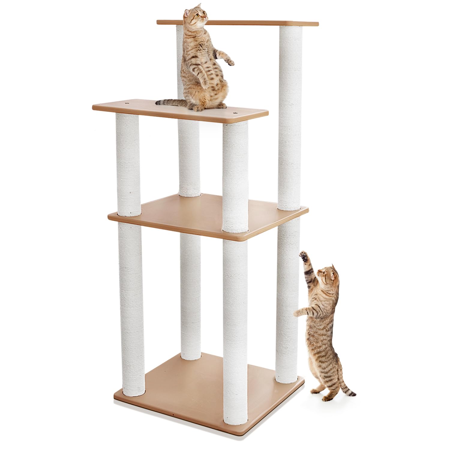 Maohegou 46In Outdoor Cat Tree Tower For Outdoor Cats,Cat Catio,Deck,Backyard,Sunroom And Patio Large Cat Tree Tower With Cat Sc