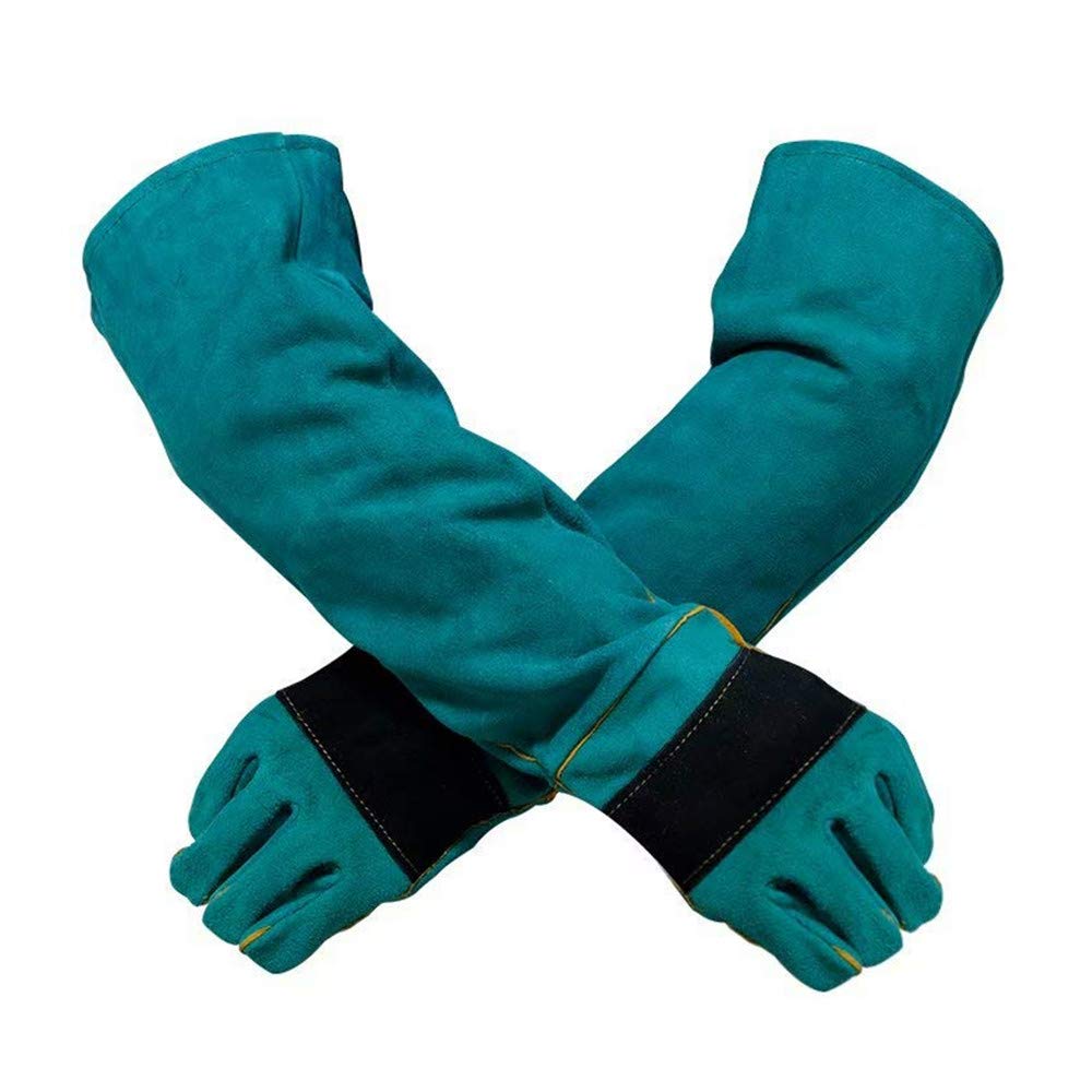 Ybb Animal Handling Anti-Bite/Scratch Gloves For Dog Cat Bird Parrot Pet (Green)