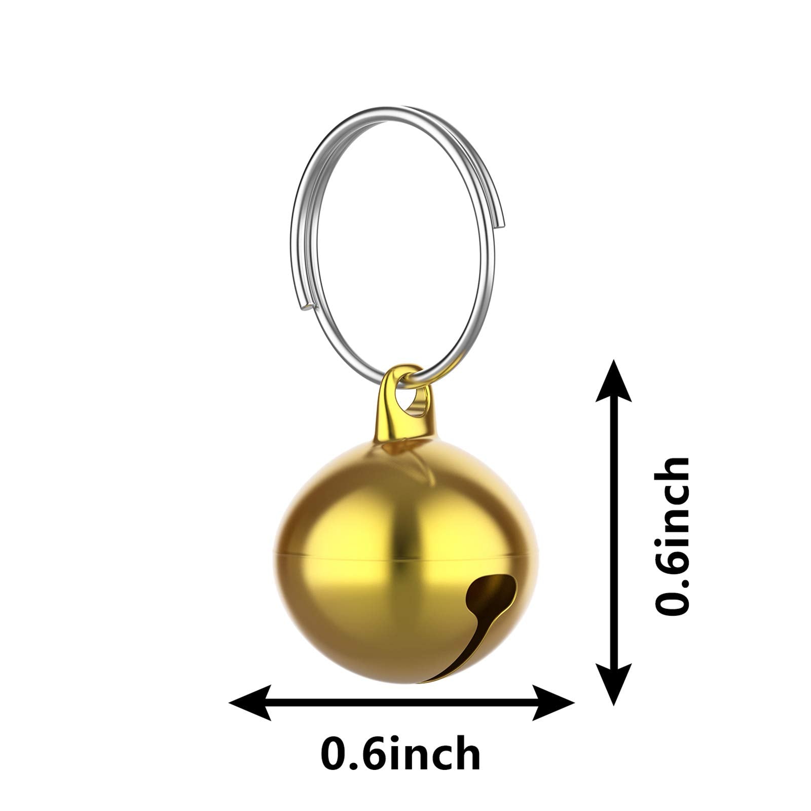 Outus 24 Sets Of Cat Bells For Cat And Dog Collar Loud Pendant Pet Cat And Dog Bell Pet Pendant Accessories (Gold)