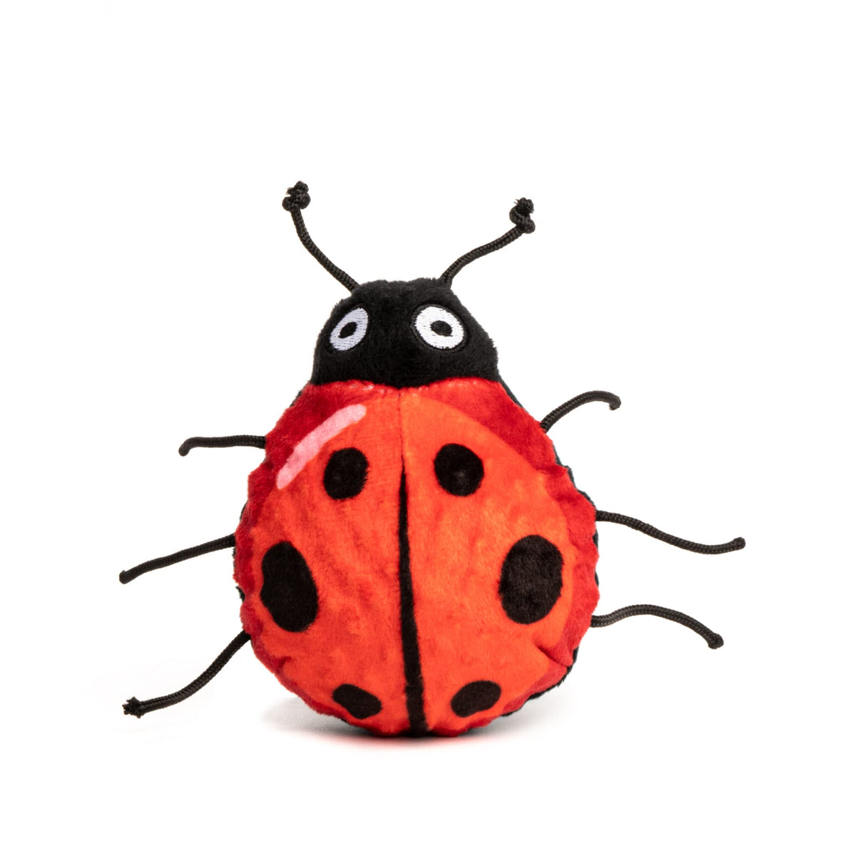 Fabdog Faballs Dog Ball Toys - Super Squeaky Durable Dog Toys For All Breeds - Plush Dog Squeak Toy Balls | Animal-Themed Plush Toys | Large Lady Bug