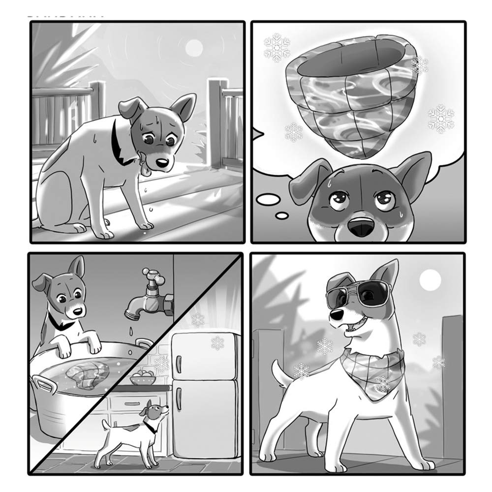 All For Paws Chill Out Dog Ice Bandana, Instant Cooling Pet Bandana, Breathable Scarf Dog Cat Ice Collar For Summer