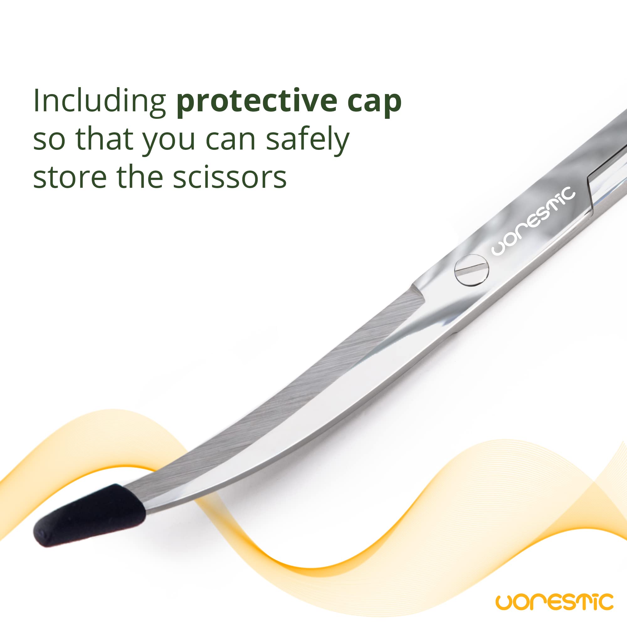 VORESTIC Gebogene Aquarium Schere 25cm - 1 Stck - Edelstahl - S?- und Meerwasser - Aquarium Pflanzenschere, Terrarium Zubeh?r, A