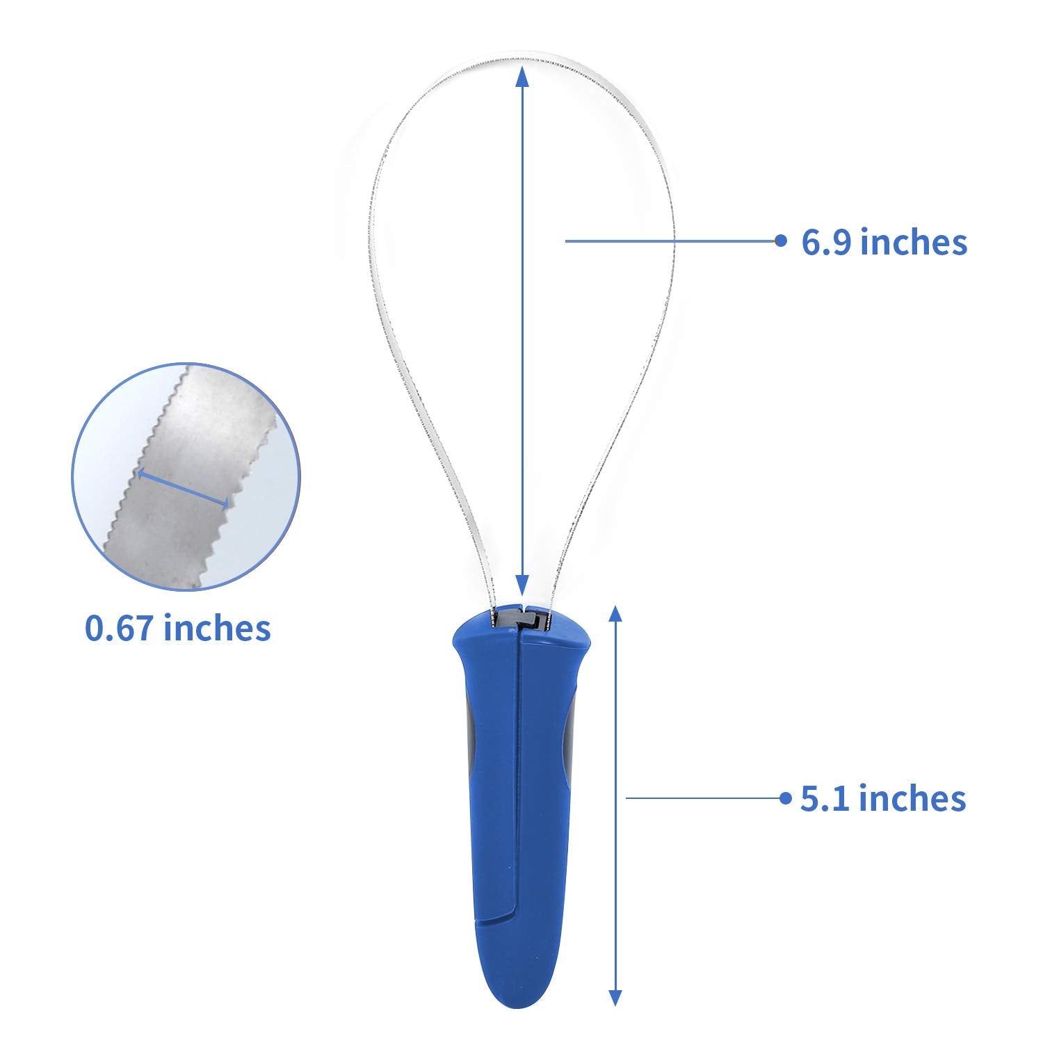 Both Winners Dual-Sided Shedding Blade With Stainless Steel Blade De-Shedding Tool For All Dog Coat Types- Soft Touch Grip (Blue