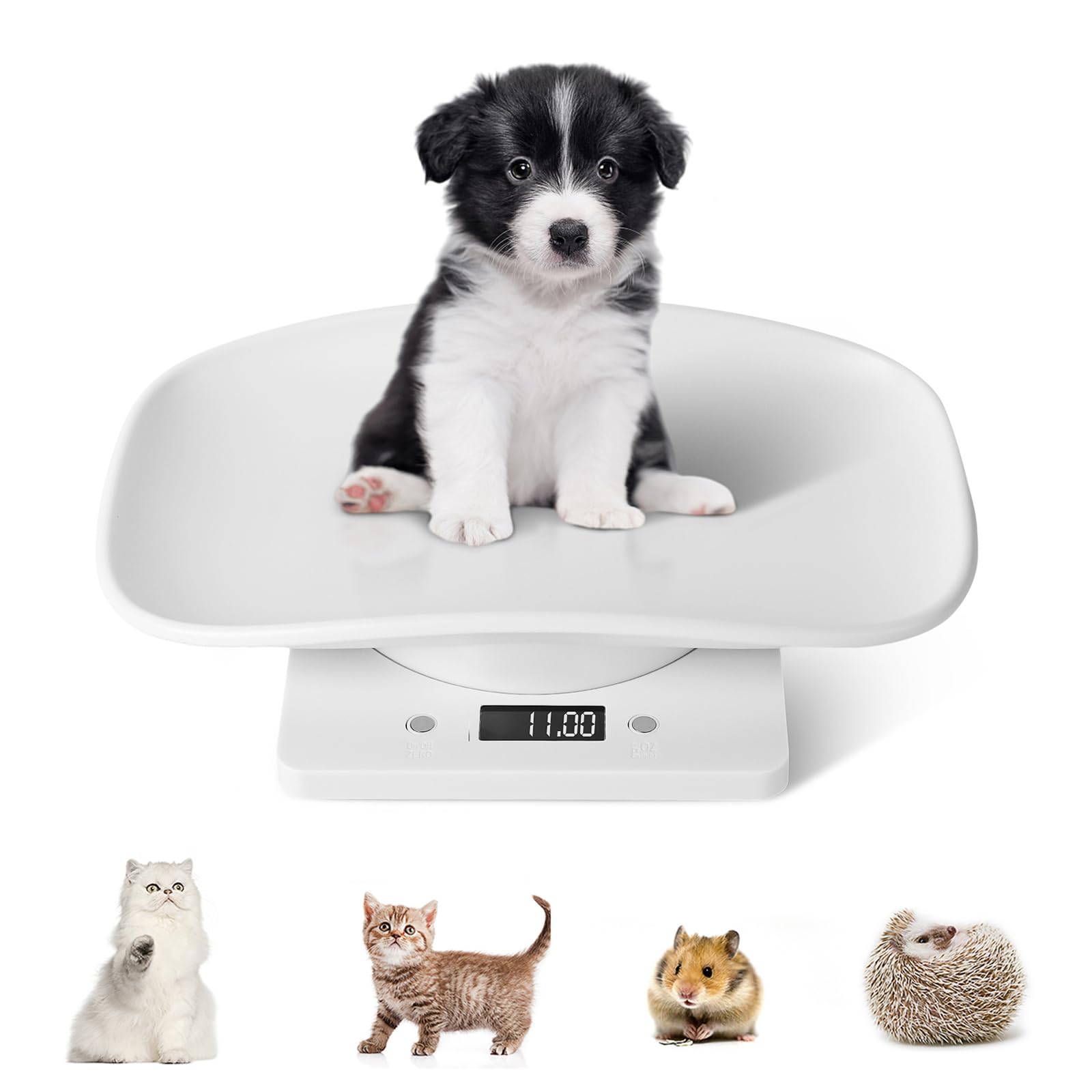 Digital Pet Scale, Small Animal Weight Scale Portable Electronic LED Scales, Multifunction Kitchen Scale(Max. 22 lbs), for Weigh