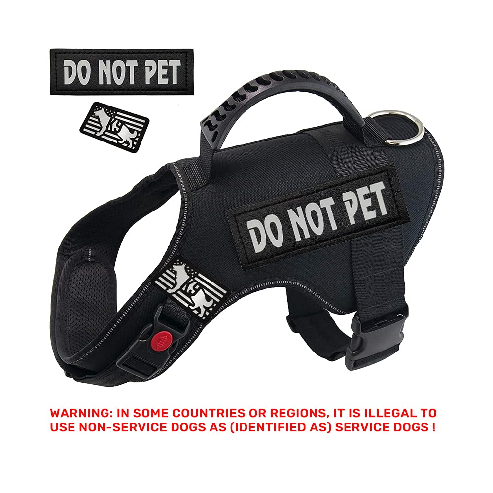 3Pcs Aliplus Reflective Dog Patches K9 Patch Removable Hook Loop Patch For Dog Vest Harness Service Dog In Training(Do Not Pet)