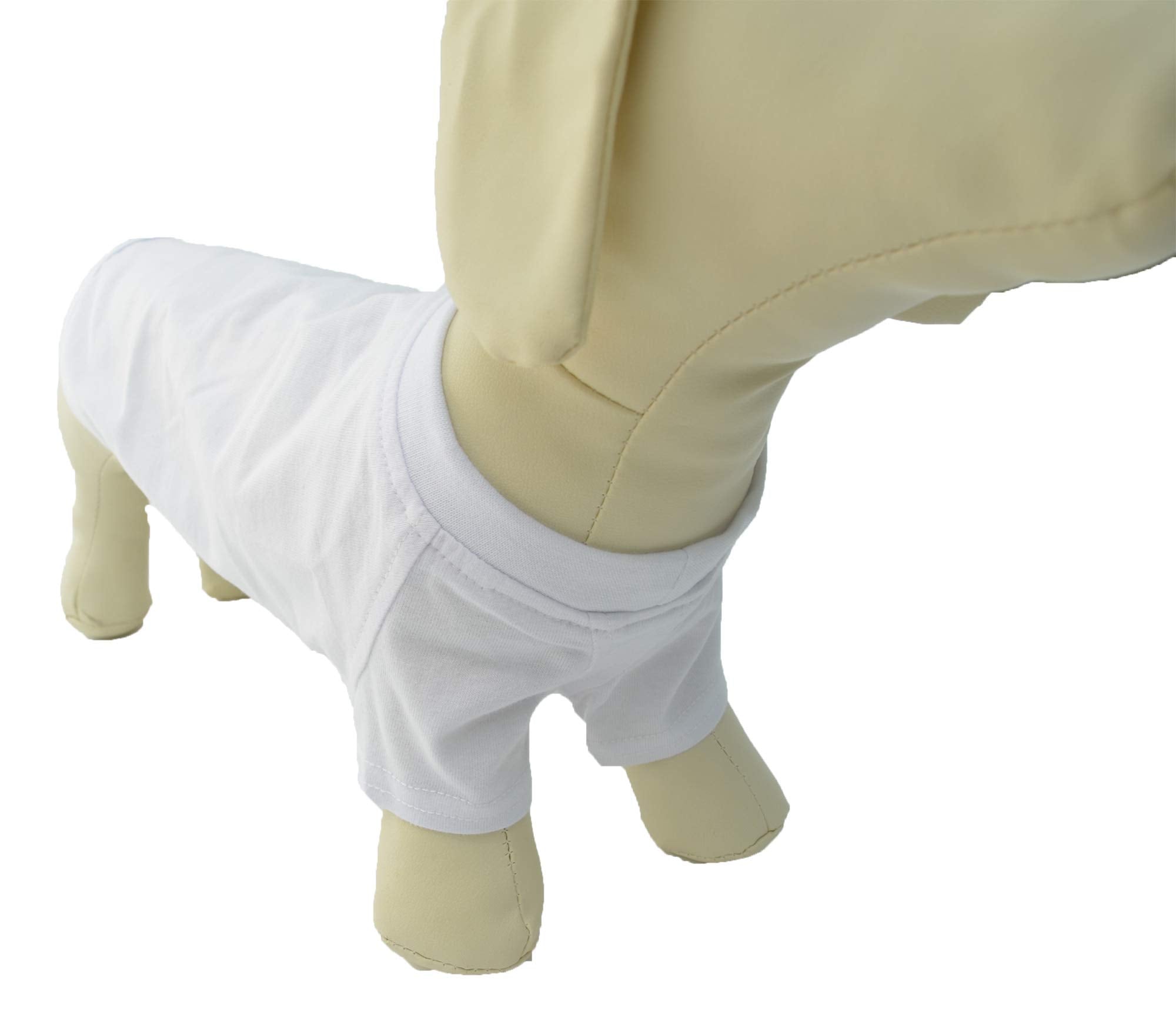 Lovelonglong 2019 Pet Clothing Dog Costumes Dachshund Clothes Blank T-Shirt Tee Shirts For Dachshund Dogs,Corgi 100% Cotton White D-M