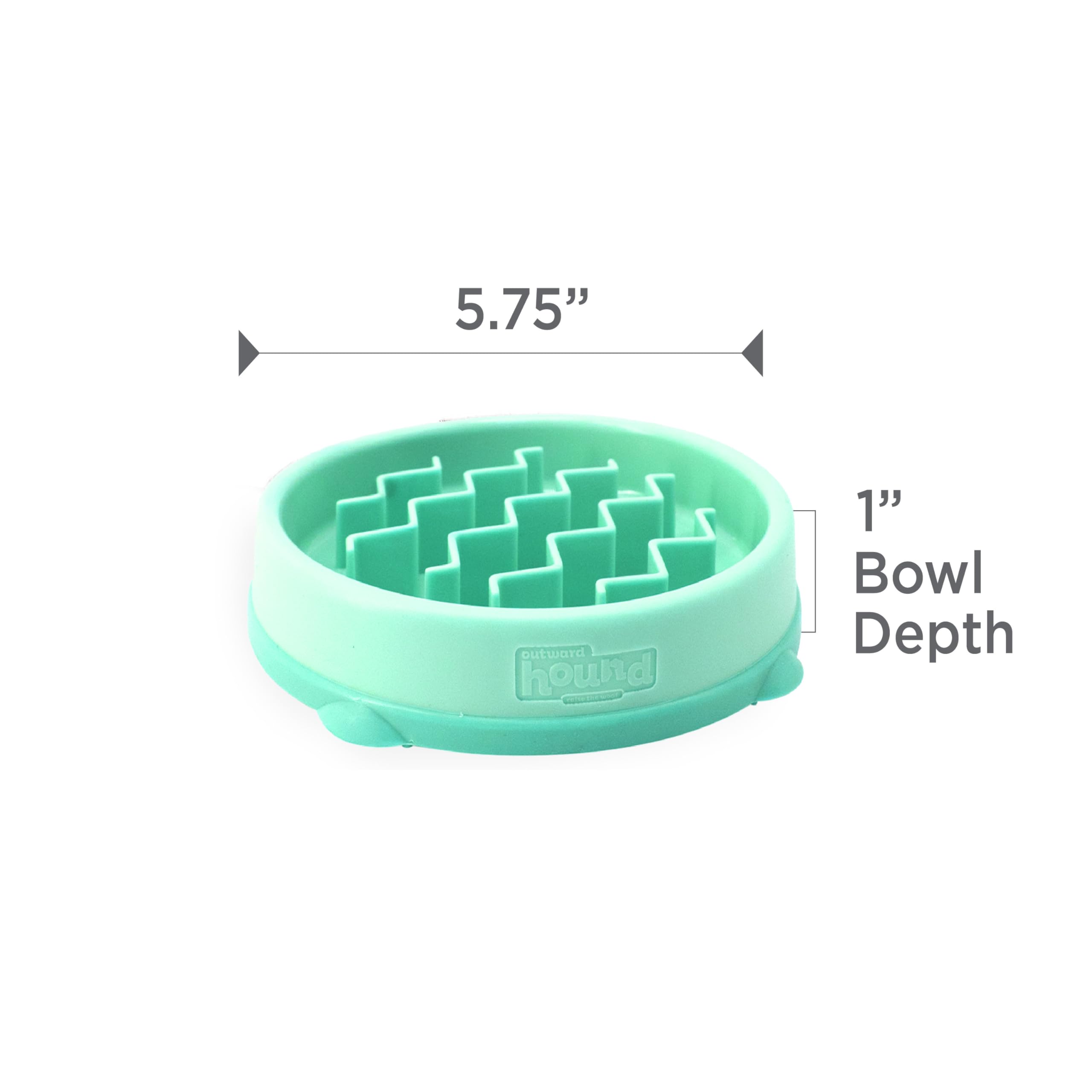Outward Hound Small Fun Feeder Slow Bowl, Puzzle for Fast Eaters, Puppies, Cats & Small Dogs, Wet or Dry Food, Helps Prevent Blo