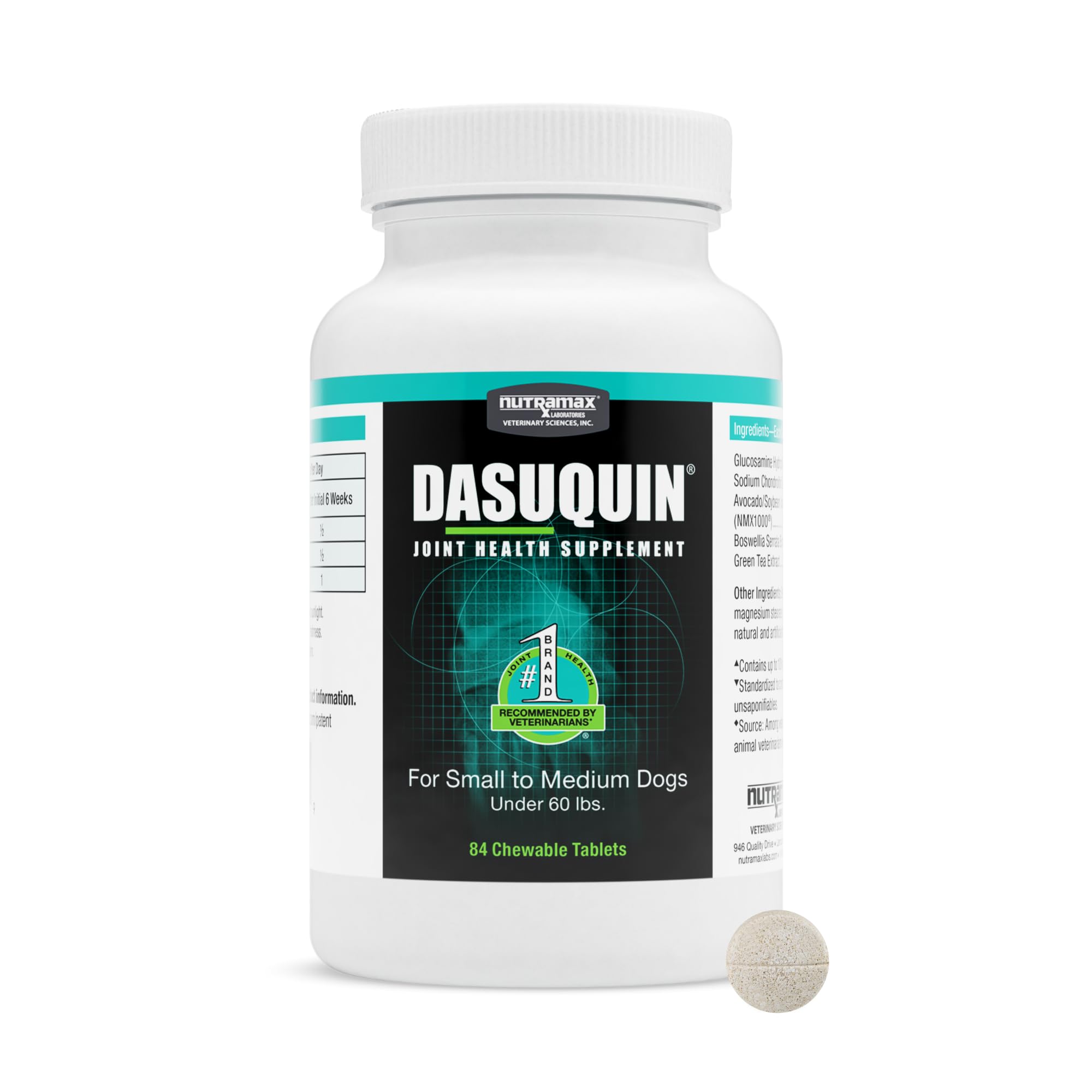 Nutramax Dasuquin Joint Health Supplement for Small to Medium Dogs - With Glucosamine, Chondroitin, ASU, Boswellia Serrata Extra