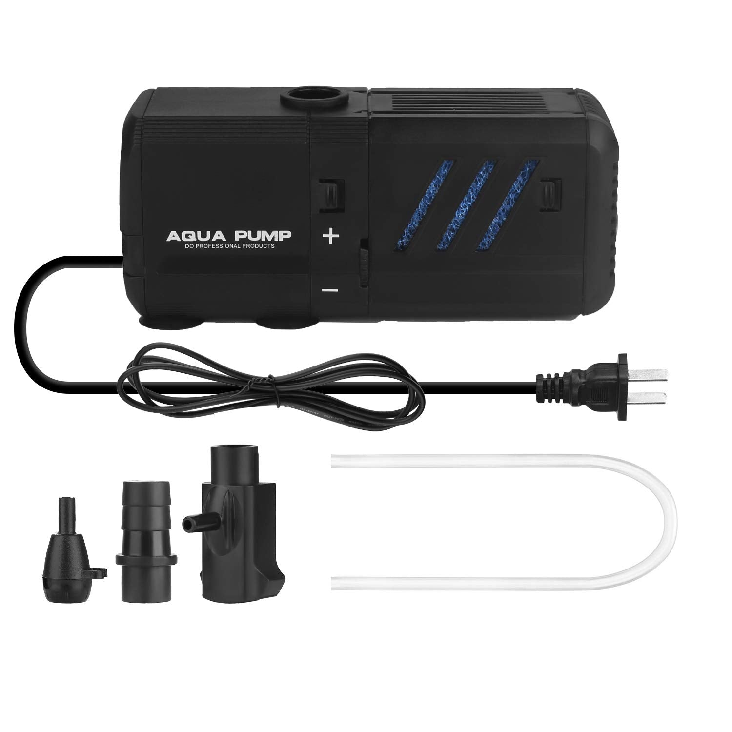 No.17 Submersible Aquarium Internal Filter 6W, Adjustable Fish Tank Filter With 132 Gph Water Pump For 1-10 Gallon Fish Tank