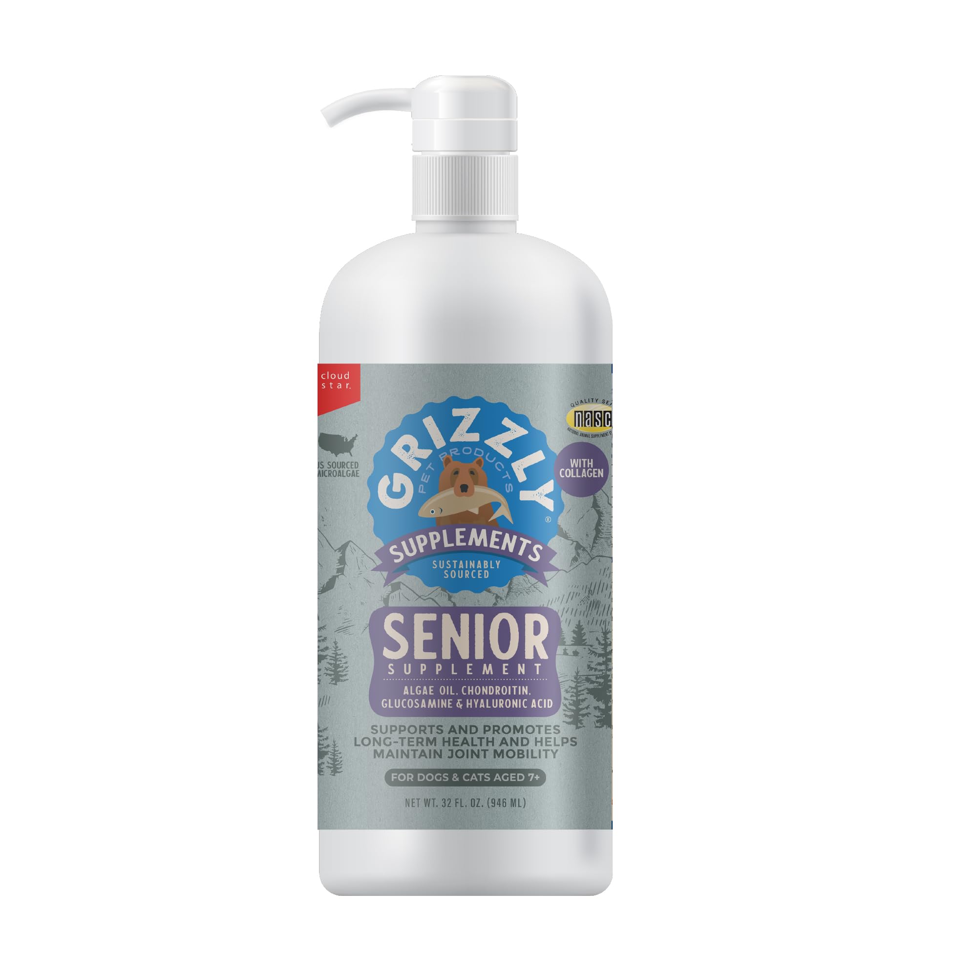 Grizzly Life Stage Liquid, Senior Health Supplement (32 FL. OZ)