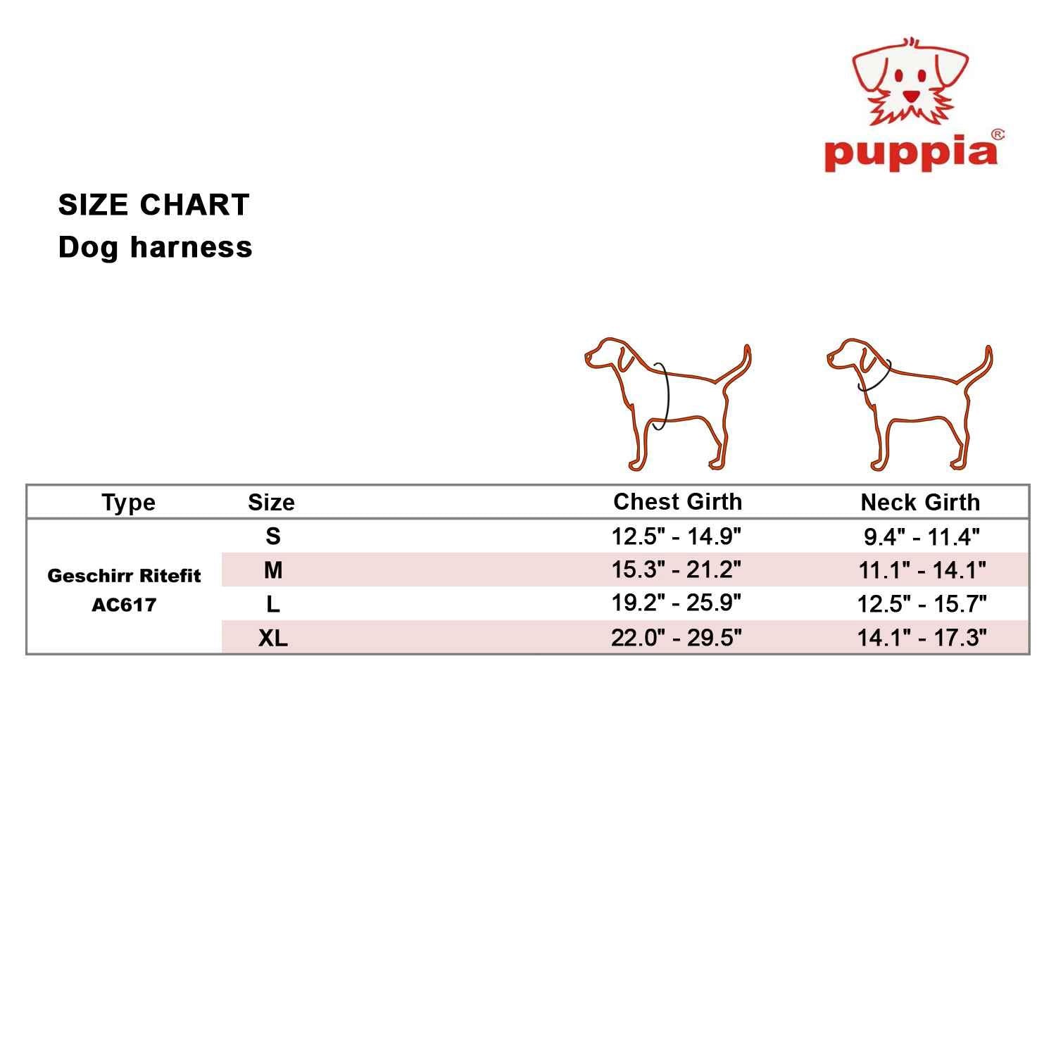 Authentic Puppia Ritefit Harness With Adjustable Neck, Sky Blue, Medium