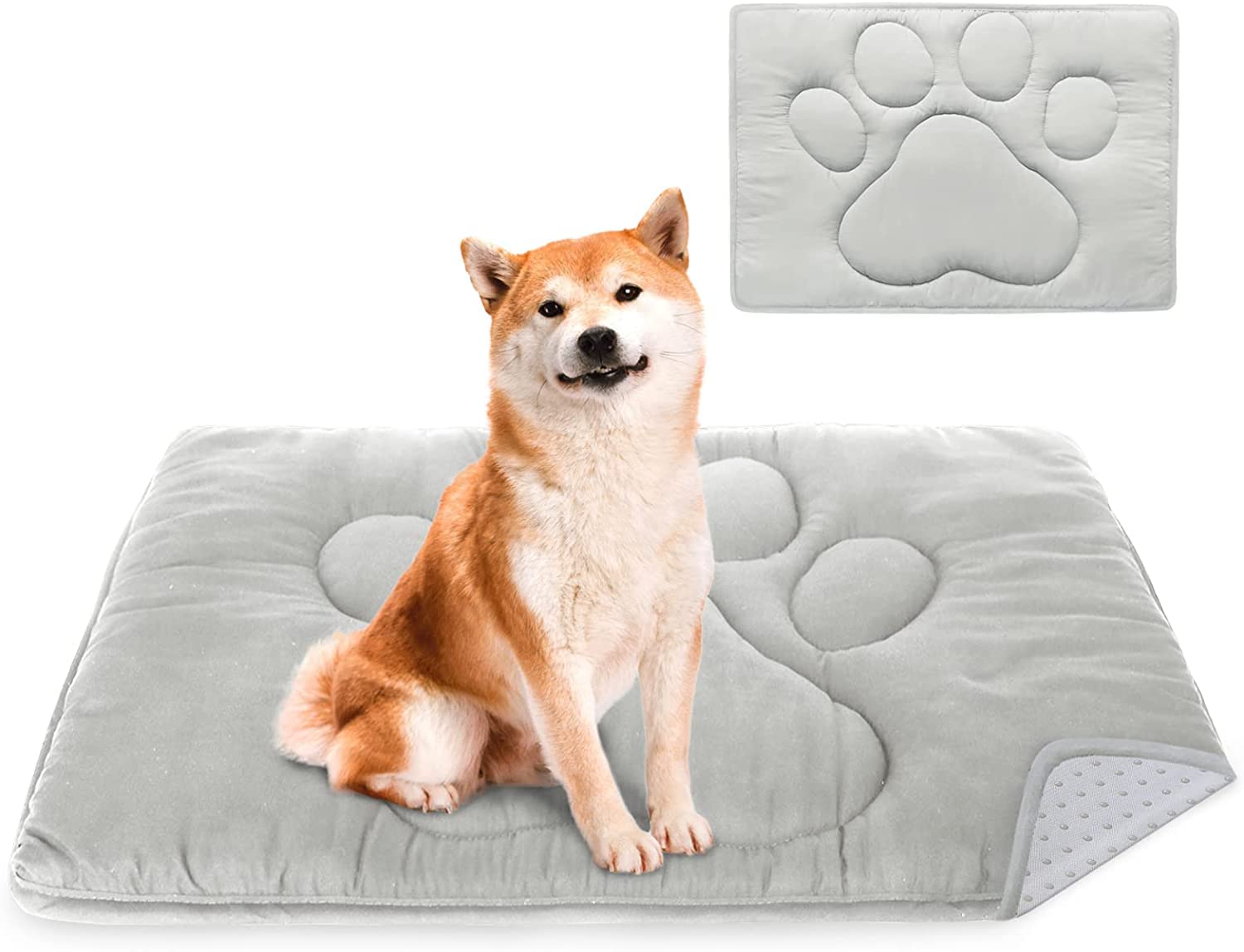 Dog Mat For Crate, Dog Bed Mat With Anti-Slip Bottom 23''X 36'', Warm Pet Bed Mat, Machine Washable Pet Mattress For Pet Sleepin