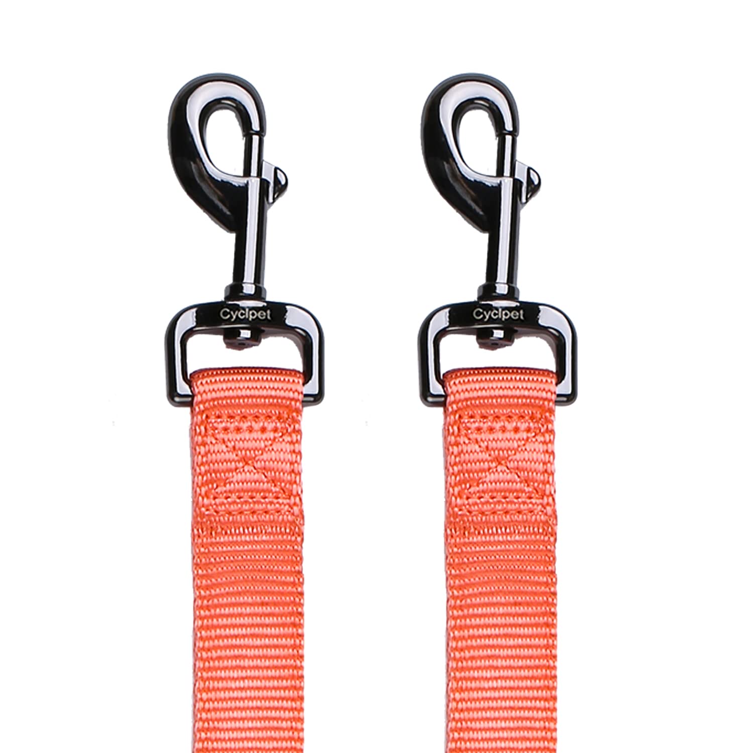 Cyclpet Short Dog Leash With Traffic Nylon And Comfort Padded Handle 18 Inch Lead. (18 Inches, Living Coral)