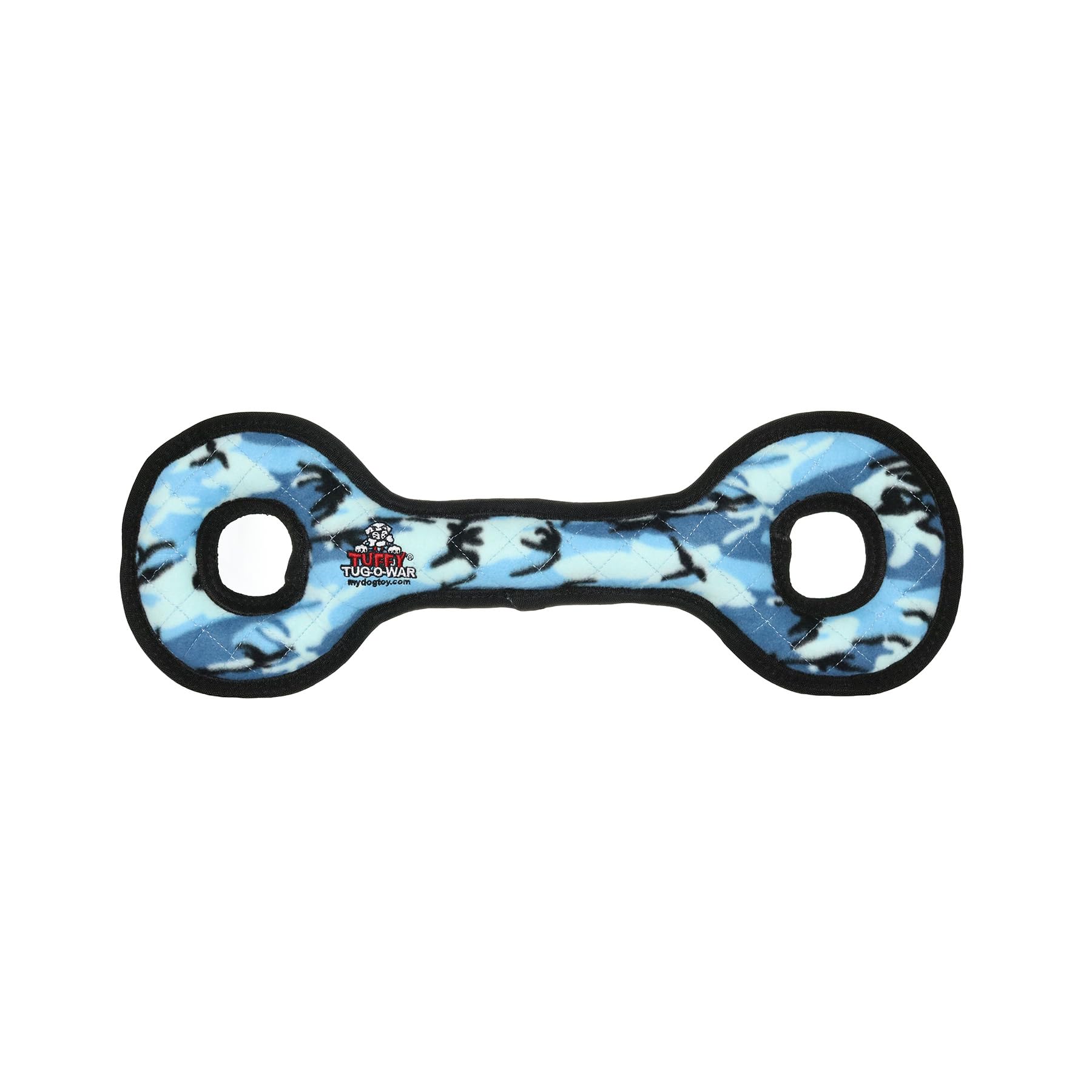 TUFFY- World's Tuffest Soft Dog Toy- Ultimate Tug-O-War- Camo Blue- Squeakers - Multiple Layers. Made Durable, Strong & Tough. I