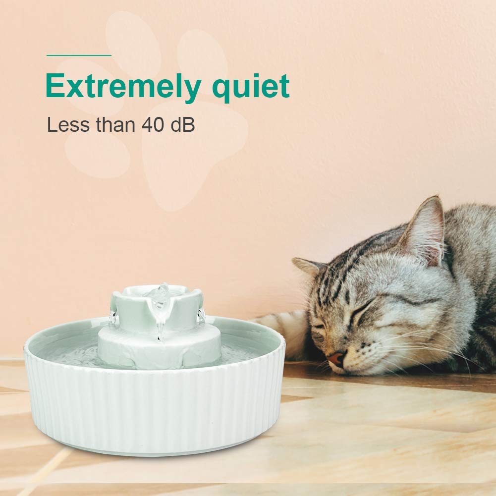 Cupcake Cat Water Fountain Porcelain, Pet Water Fountain for Dog and Cat, Pet Water Dispenser