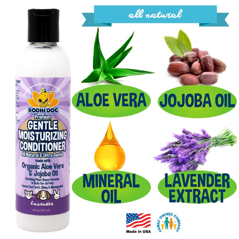 Bodhi Dog Gentle Moisturizing Dog Conditioner - Soothing Plant-Based Formula with Aloe Vera & Jojoba Oil - Hydrates & Softens Co