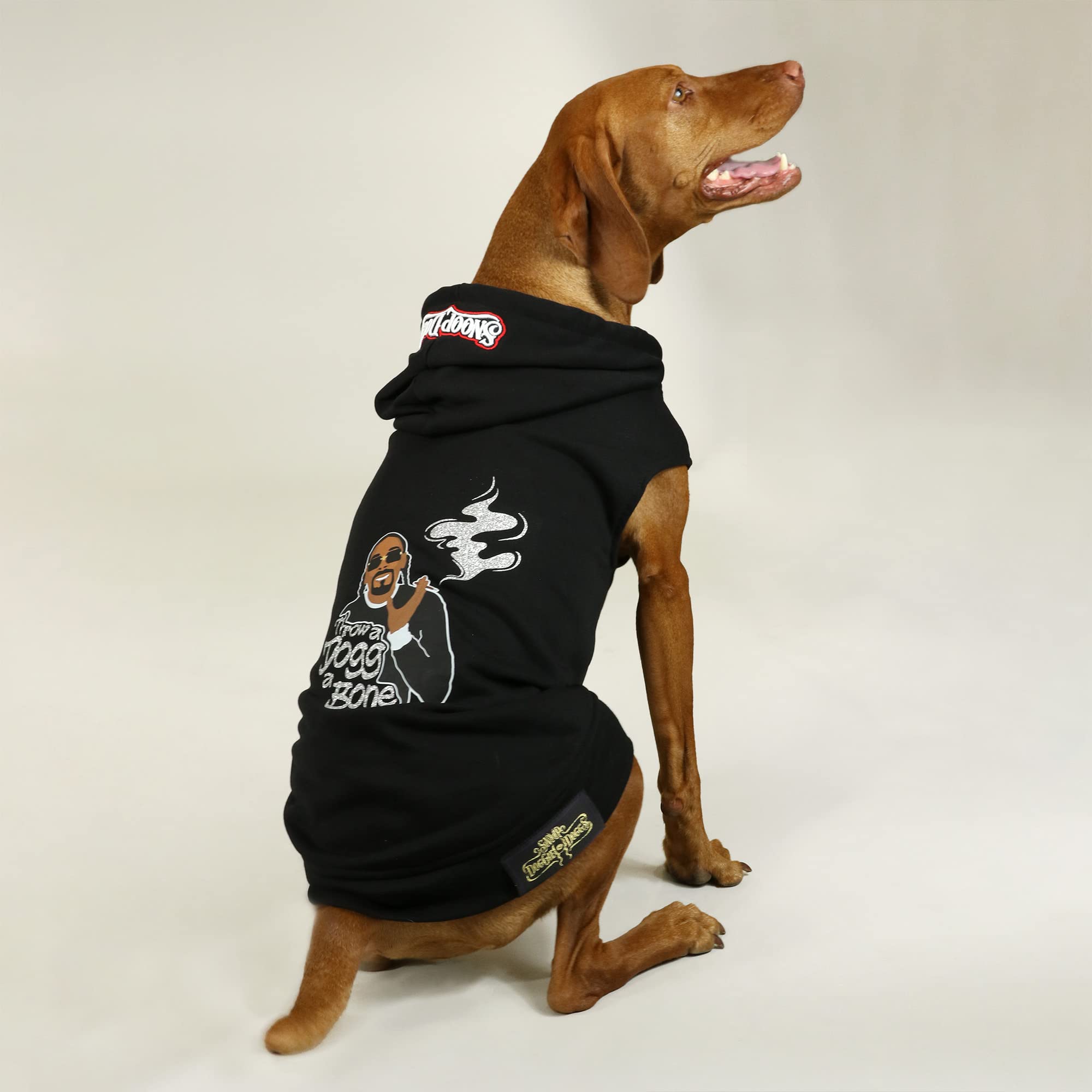 Snoop Doggie Doggs Deluxe Pet Hoodie, Throw a Dogg a Bone, Small