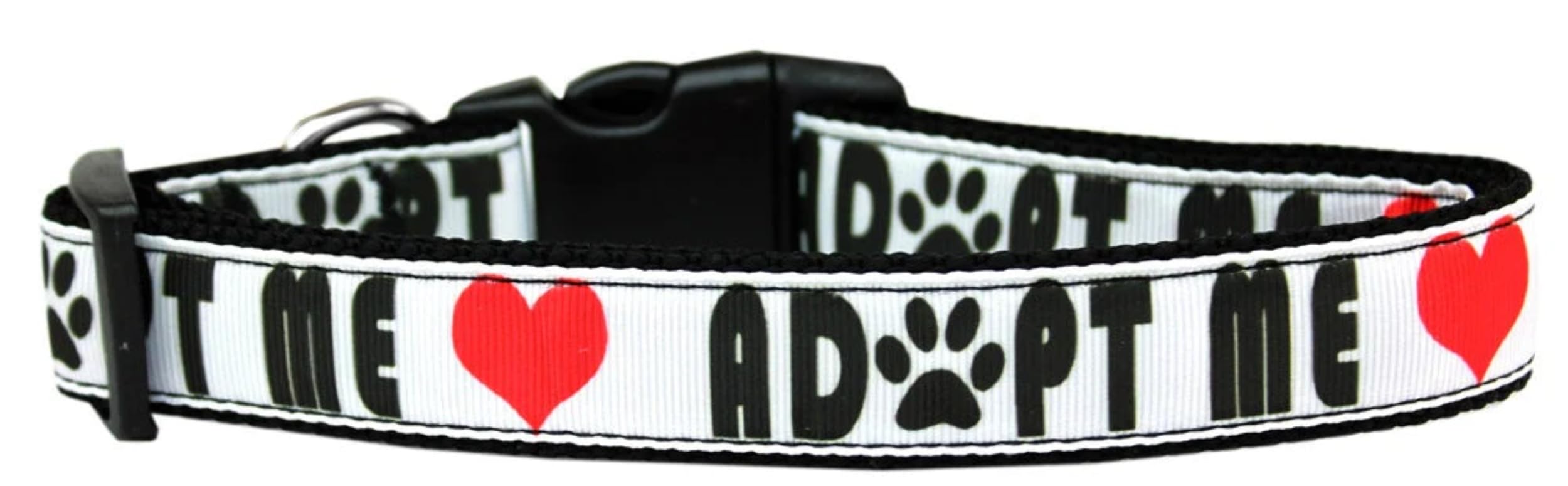 Pet Dog & Cat Nylon Collar or Leash, &quot;Adopt Me&quot; XL Collar