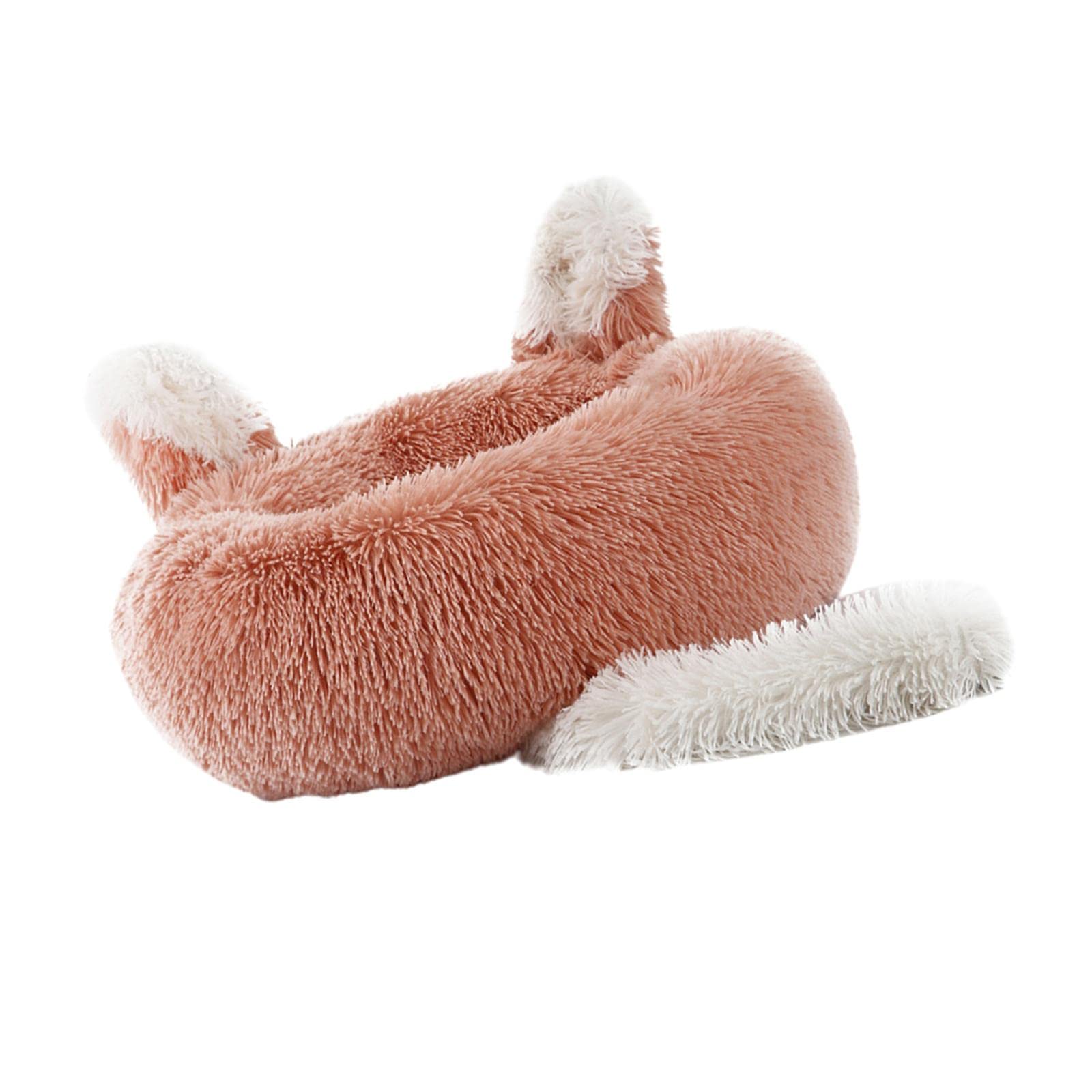 MERISHOPP Plush Cats Warm House Nonslip Bottom Pet Blanket Bed for Puppy Indoor Cats Light Orange 70cm Dogs | Cats | Puppy | pet