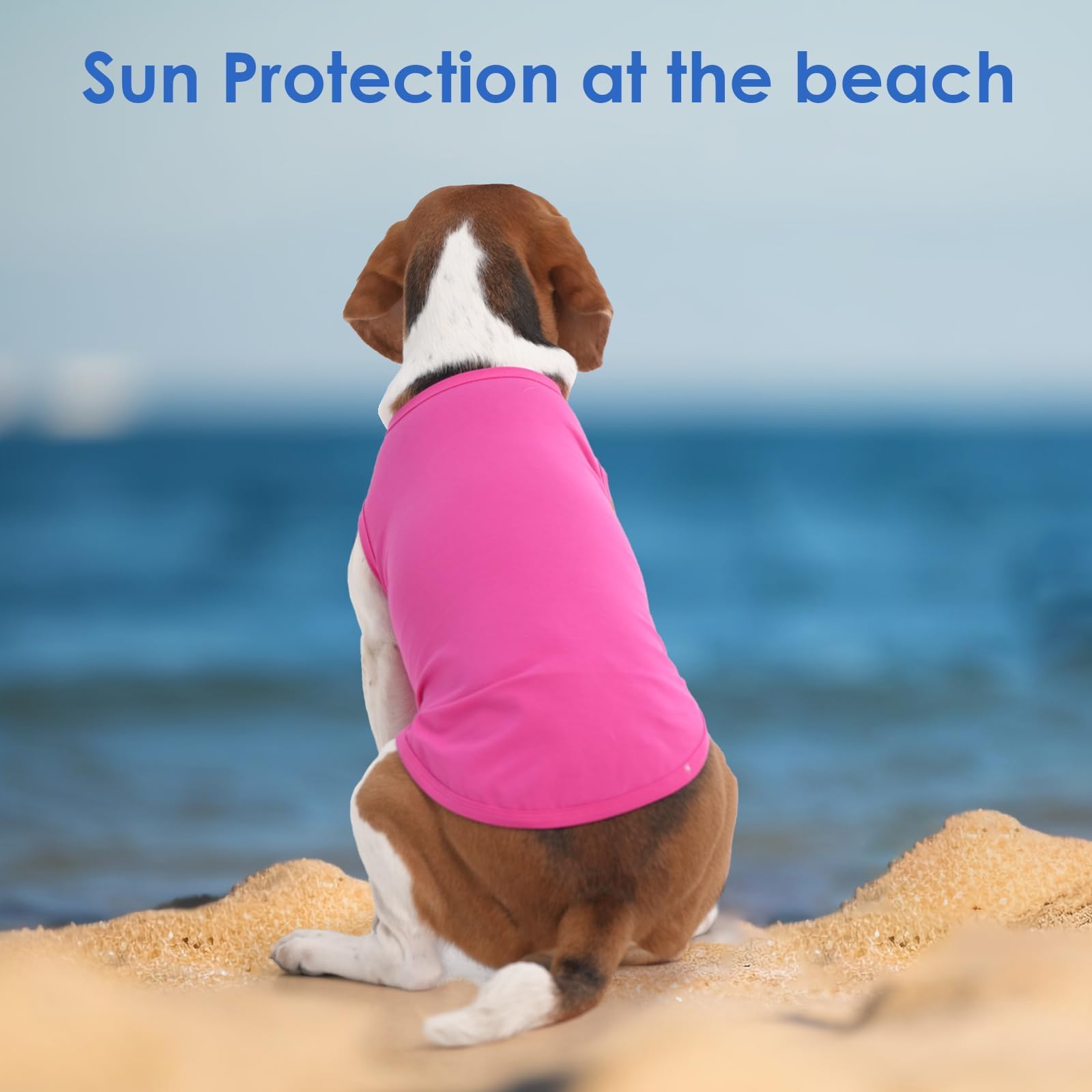 3 Pack Pink Striped Dog T-Shirt For Small Dogs,Sleeveless Shirts Set For Spring,Summer Sun Protection,Lightweight For Park Walki