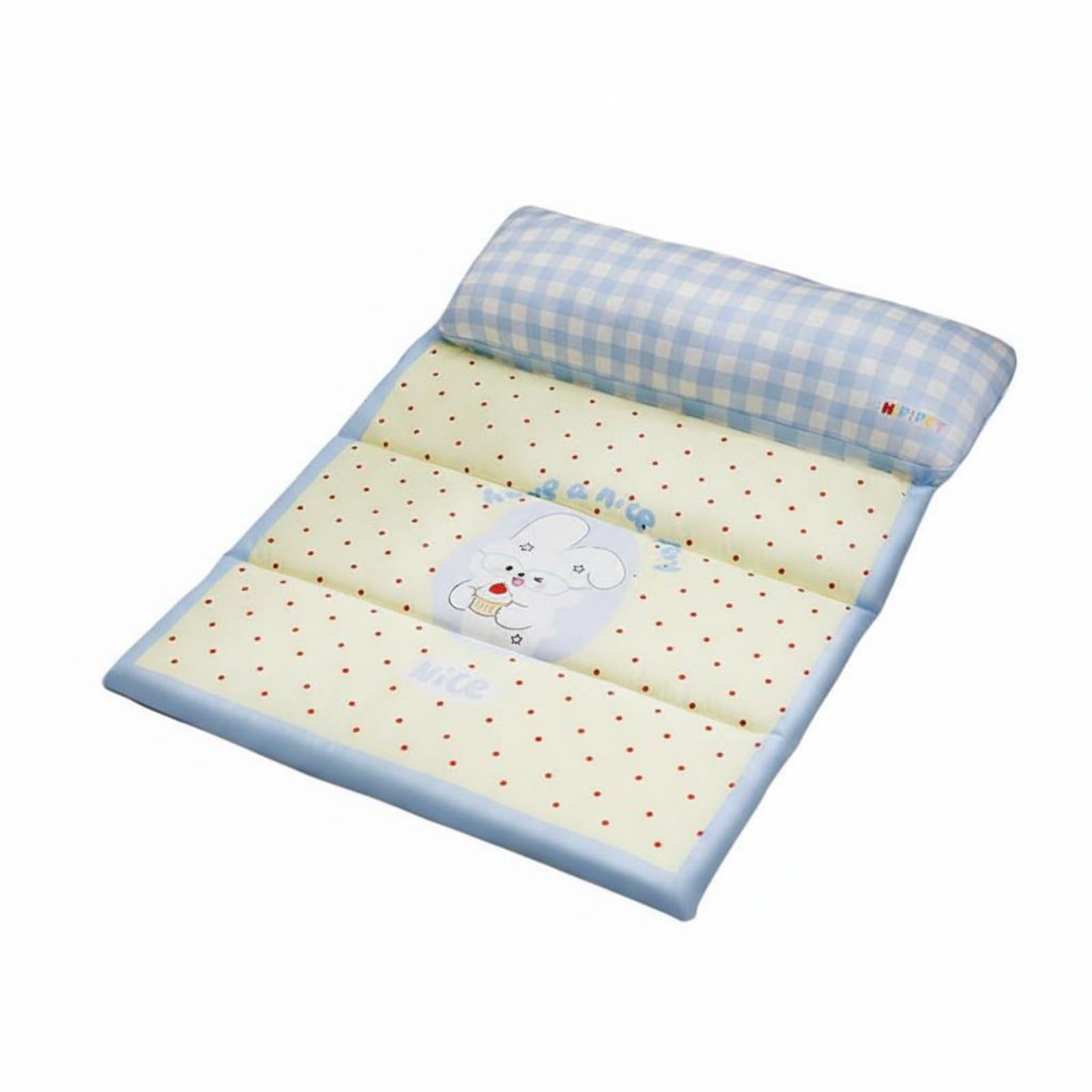 Merishopp Easy to Clean Foldable Pet Mat with Pillow WearResistant Waterproof Dog Sleeping Pad DoubleSided TriFold Pet Sleepi