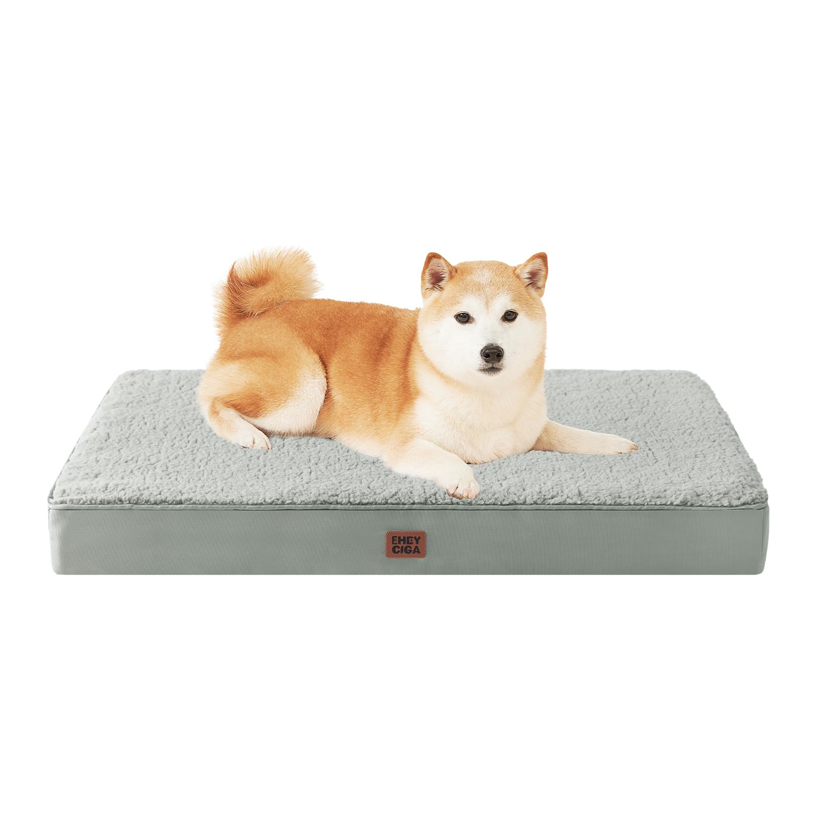 Eheyciga Orthopedic Dog Beds For Large Dogs With Removable Washable Cover, Greyish Green, 36X27